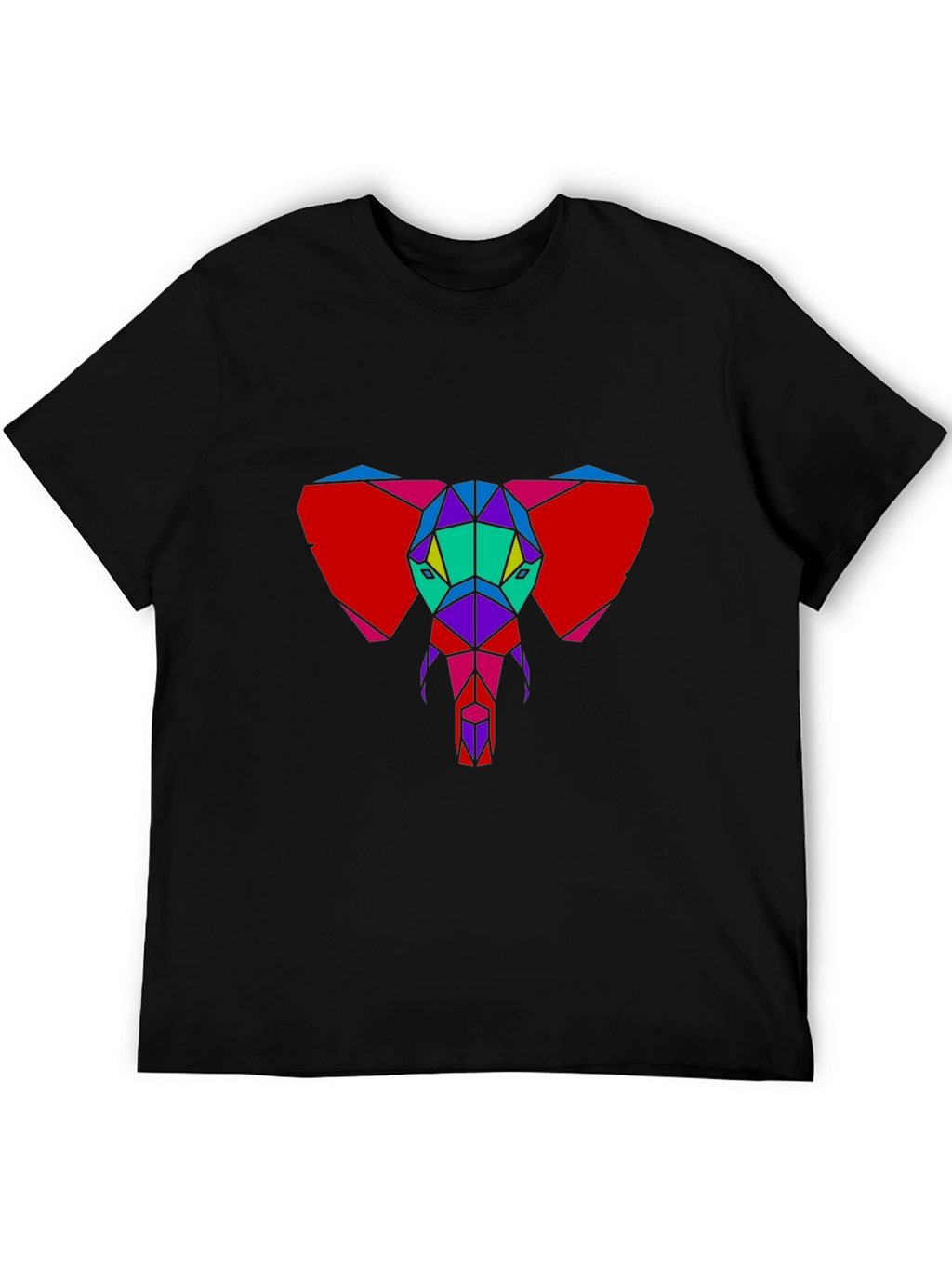Geometric Elephant Graphic Tee - Unique Design