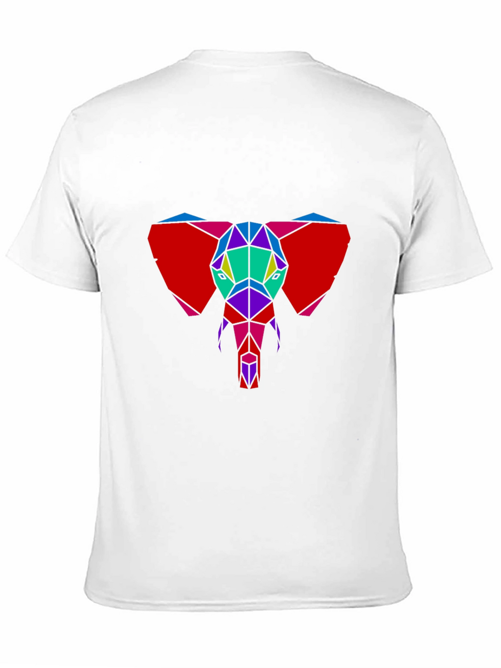 Geometric Elephant Graphic Tee - Unique Design