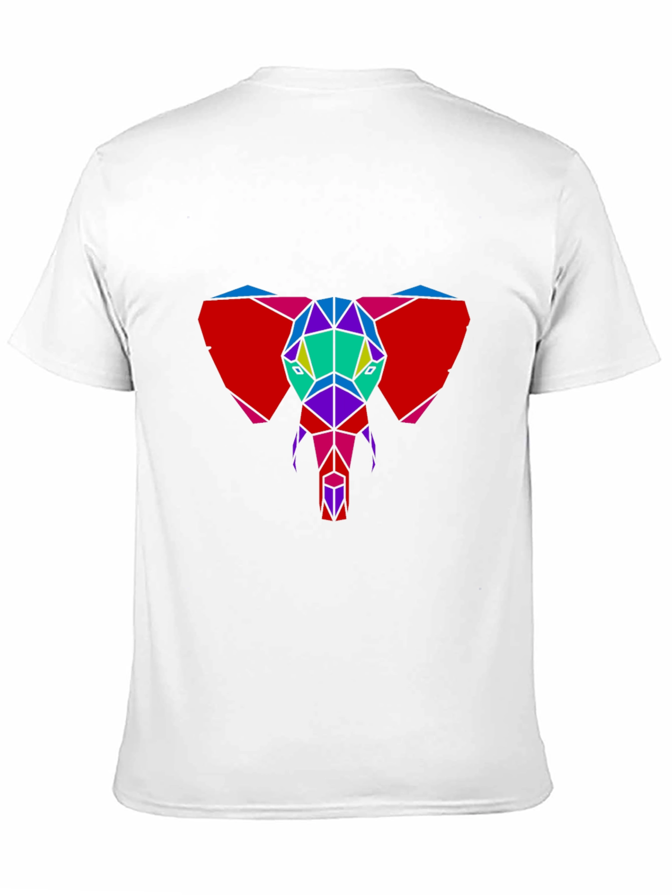 Geometric Elephant Graphic Tee - Unique Design
