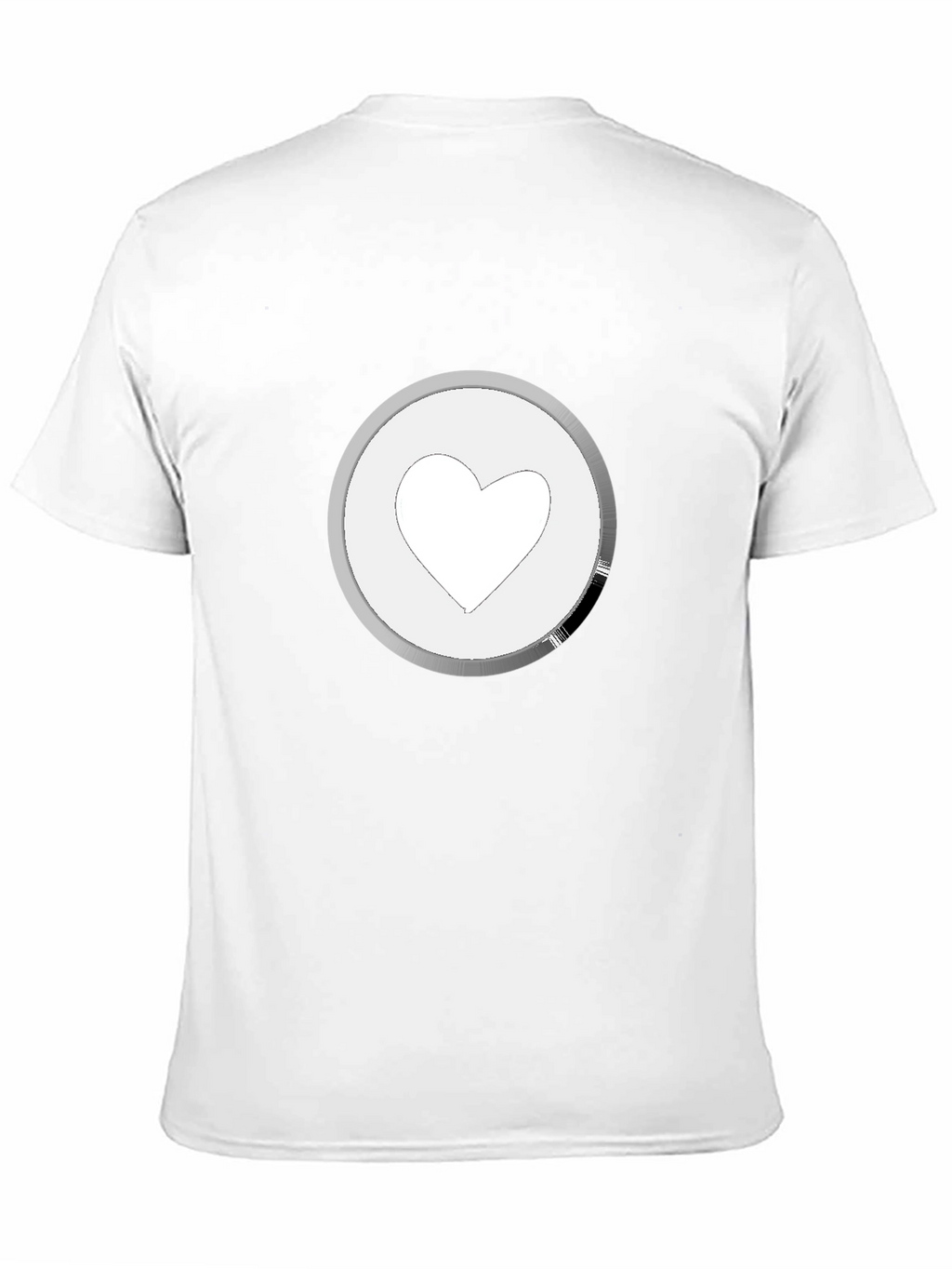 Heart Icon Graphic Tee - Black Cotton Casual Shirt