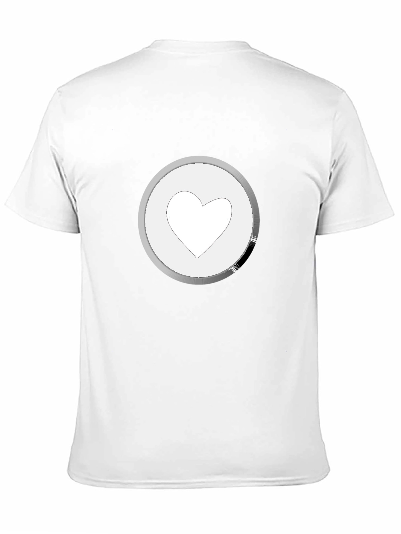 Heart Icon Graphic Tee - Black Cotton Casual Shirt
