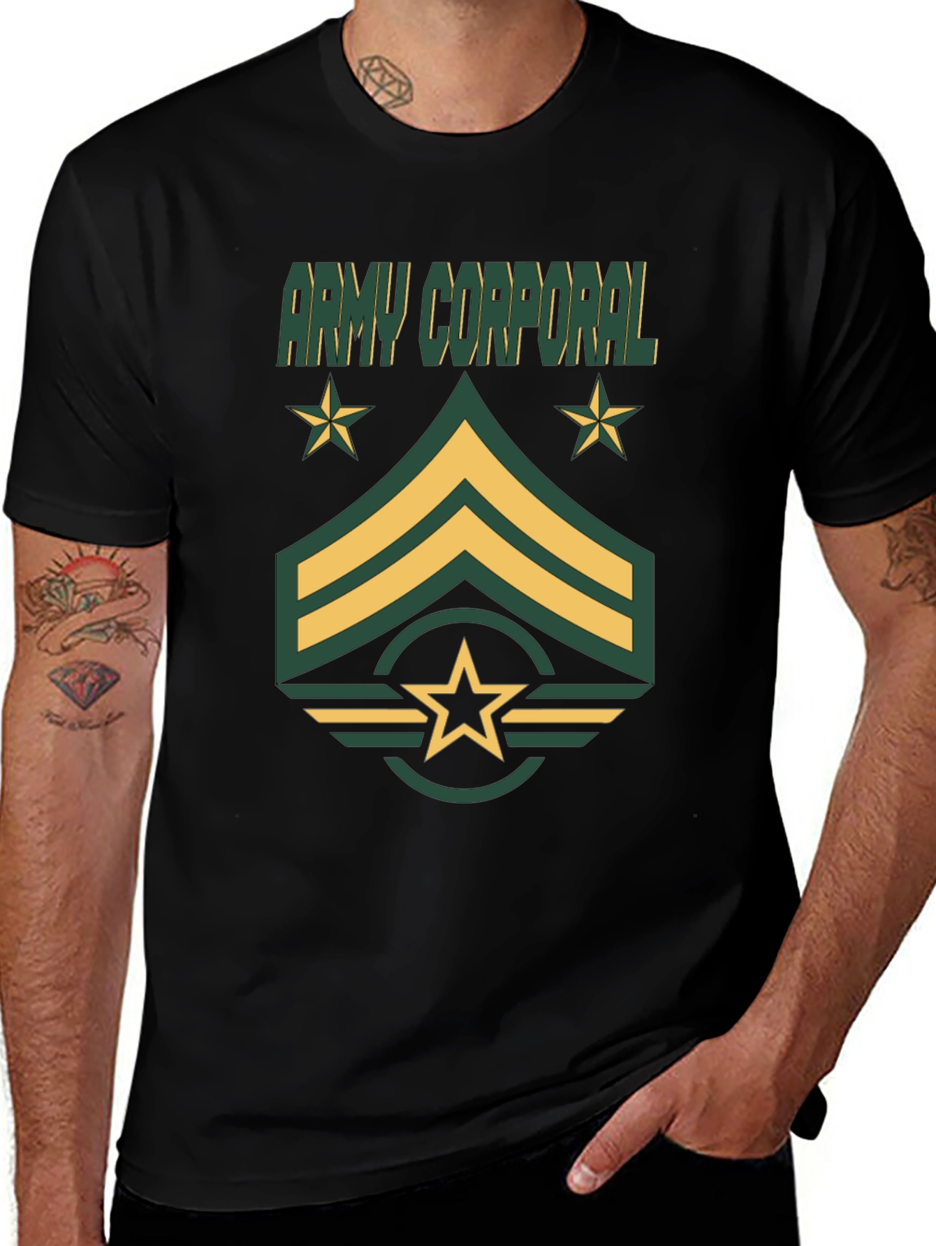 Army Corporal T-Shirt - Military Rank Graphic Tee