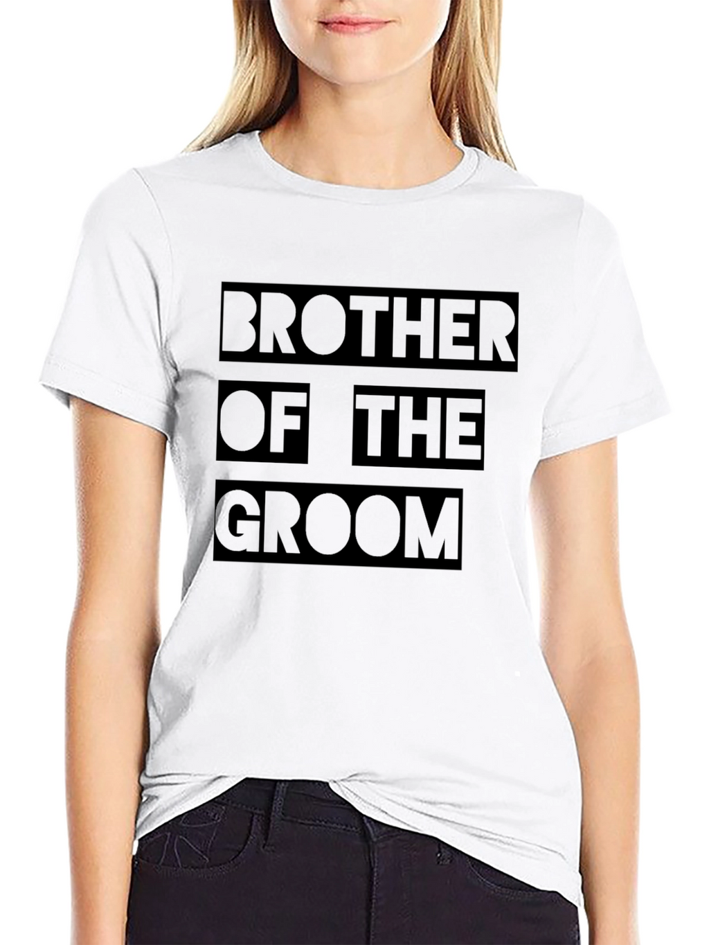 Brother of the Groom Black T-Shirt Wedding Party