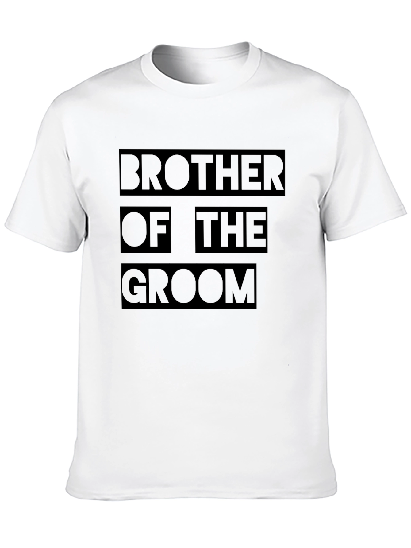 Brother of the Groom Black T-Shirt Wedding Party