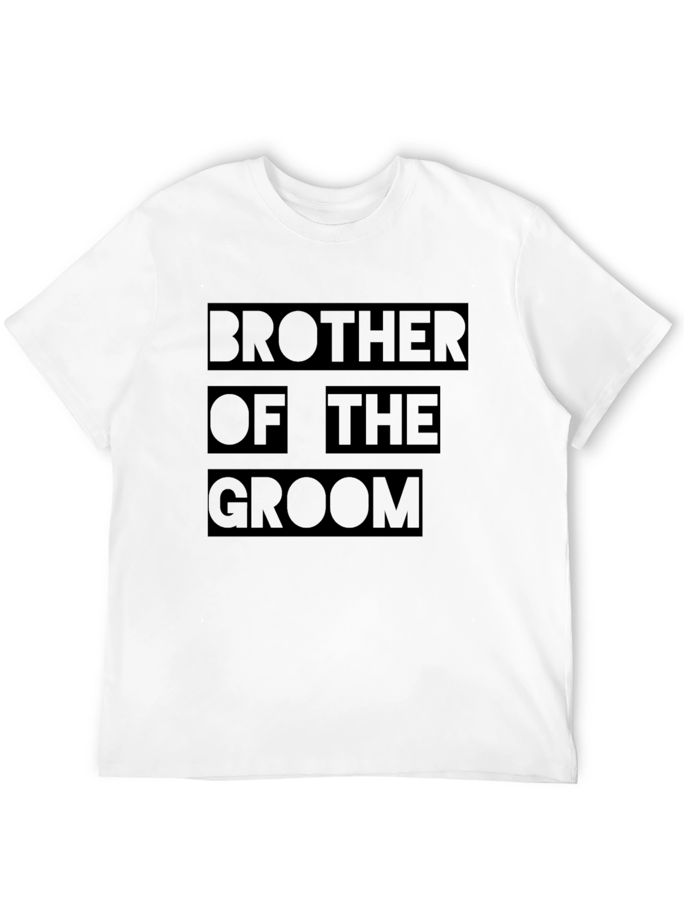Brother of the Groom Black T-Shirt Wedding Party