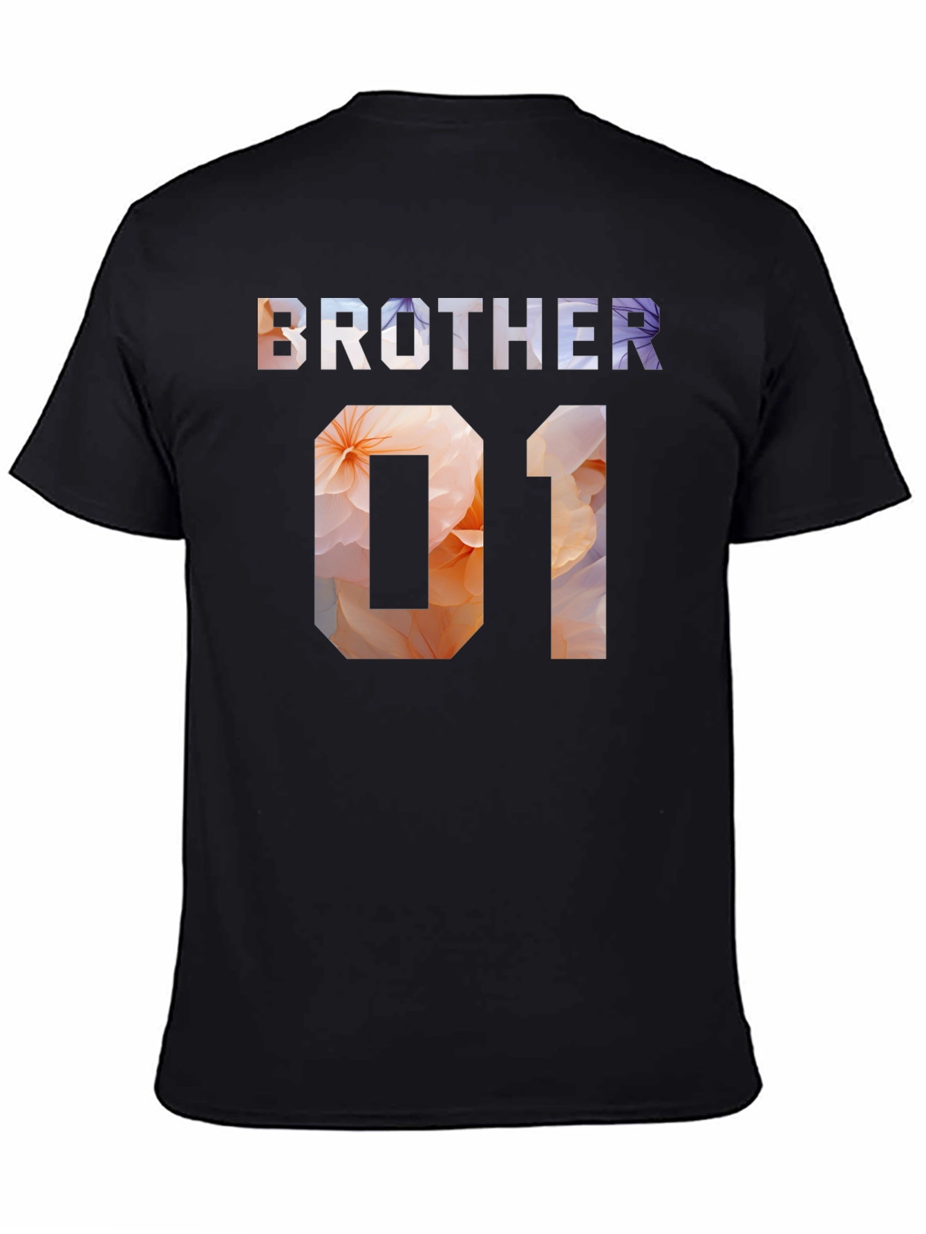 Brother 01 Floral Graphic Tee - Soft Cotton Crew Neck