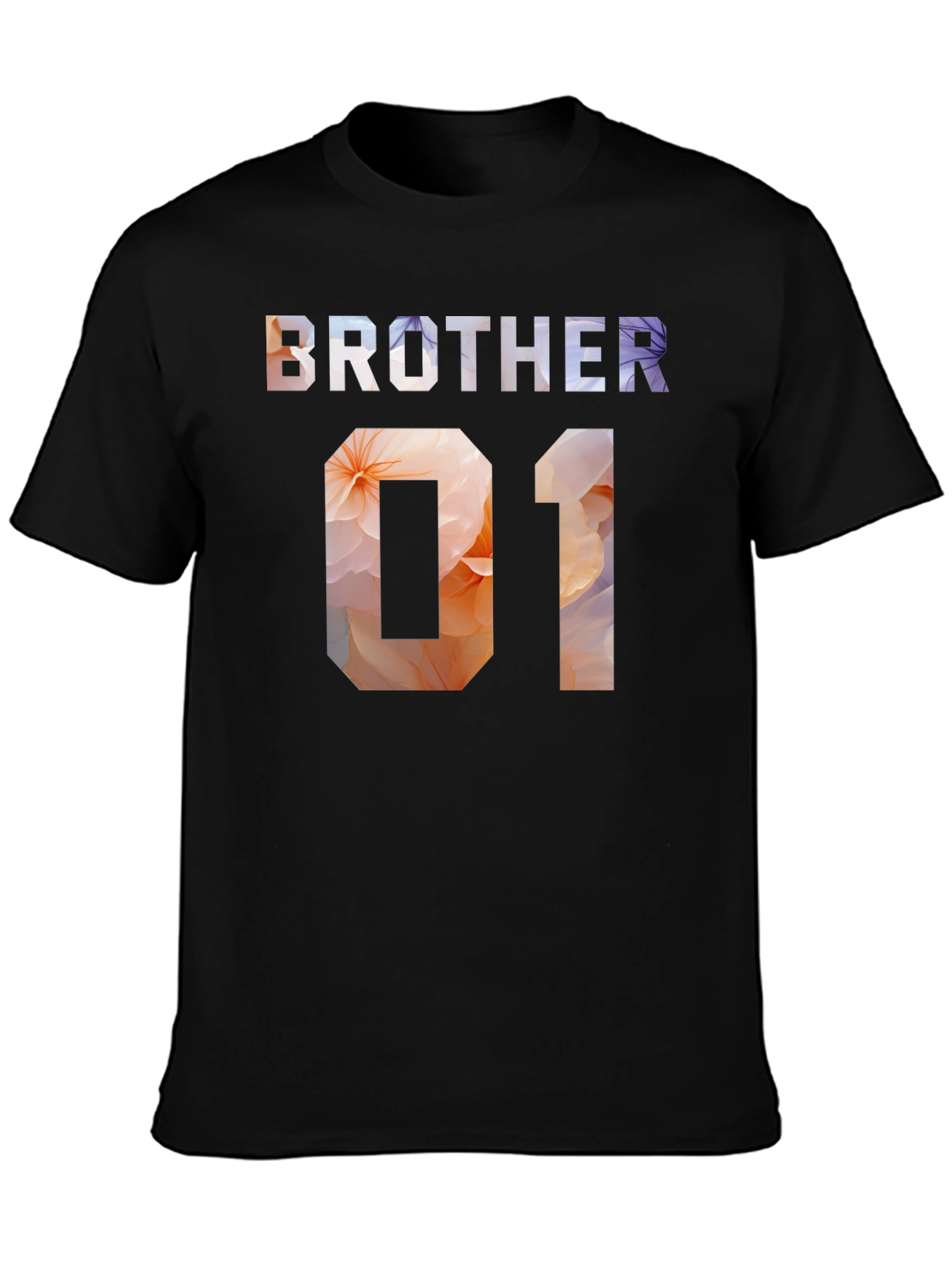 Brother 01 Floral Graphic Tee - Soft Cotton Crew Neck