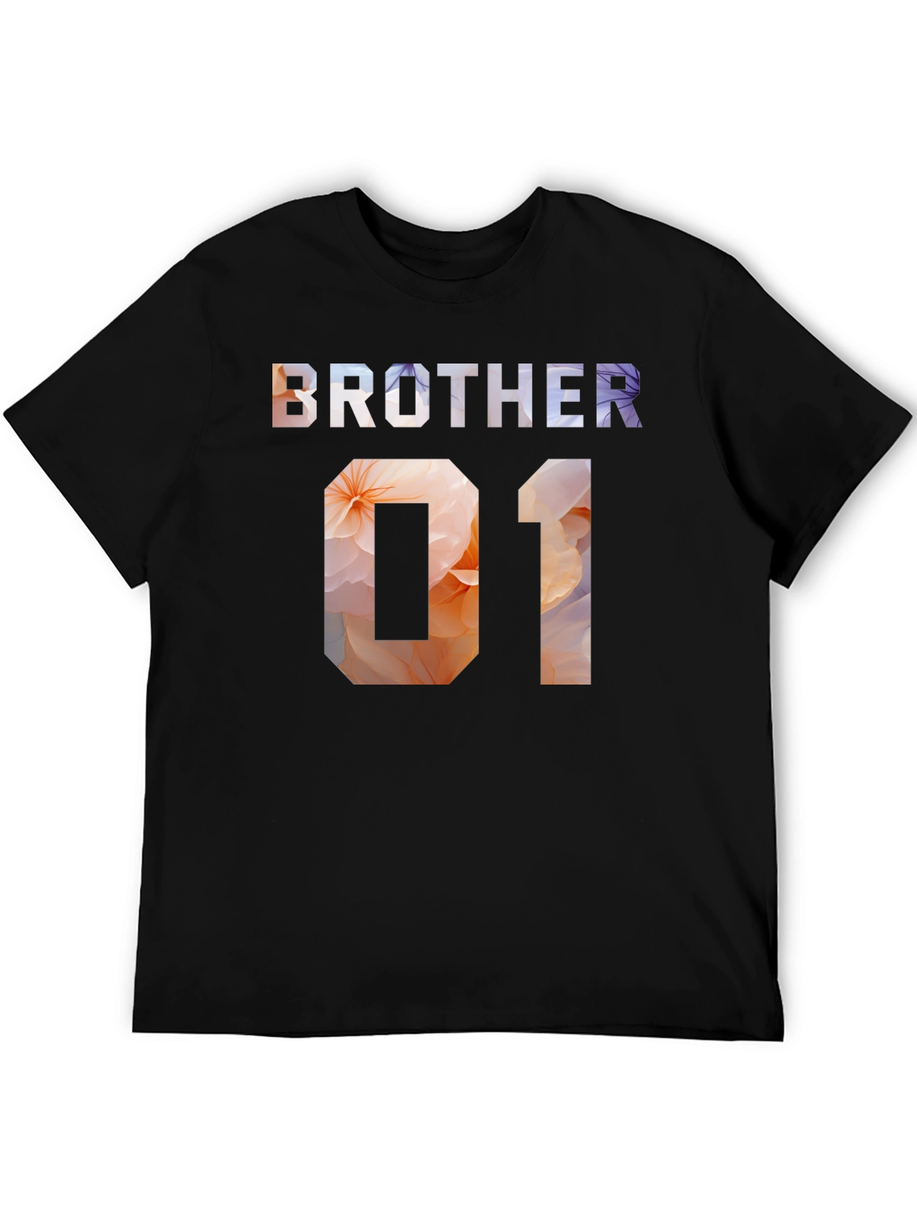 Brother 01 Floral Graphic Tee - Soft Cotton Crew Neck