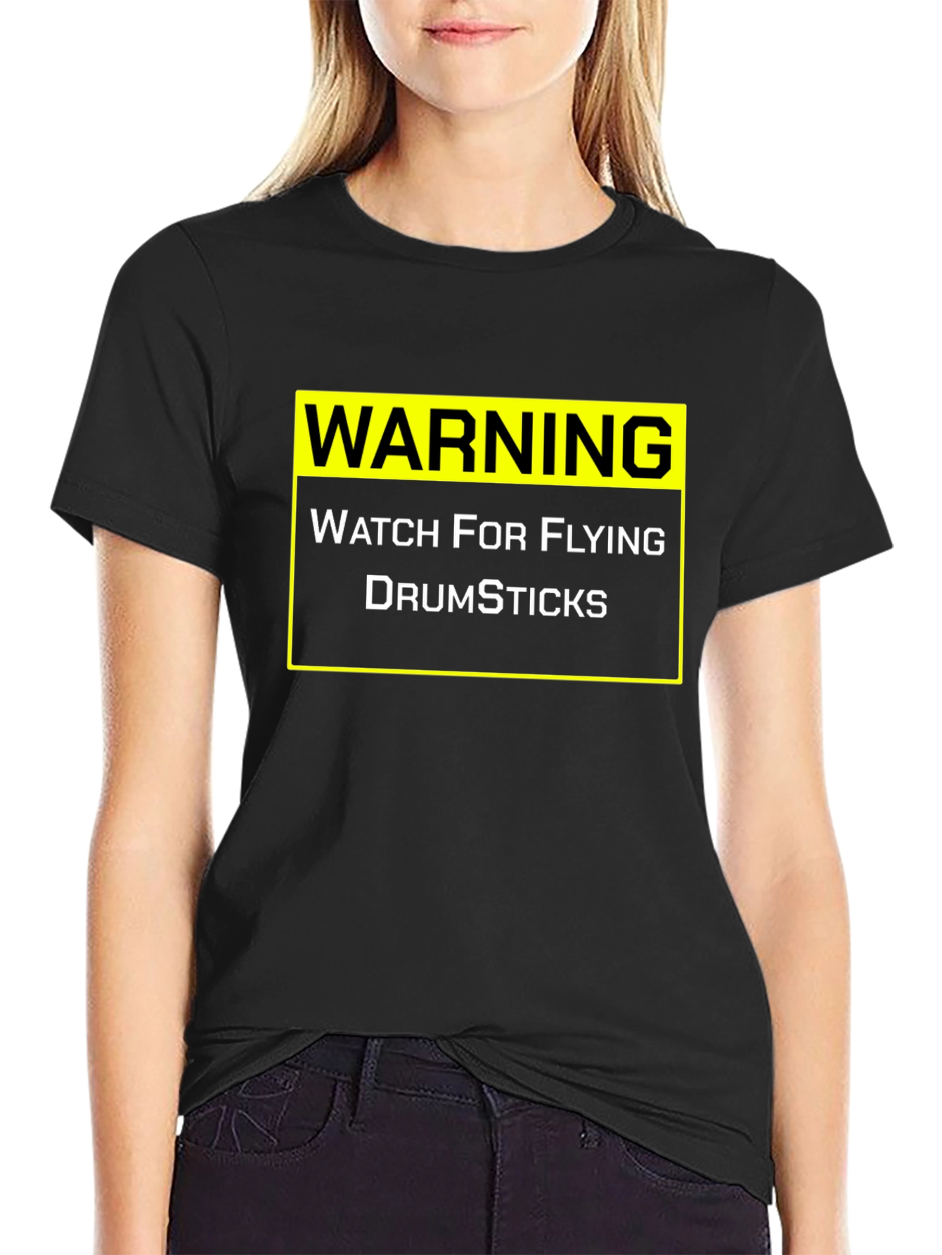 Warning Flying Drumsticks T-Shirt