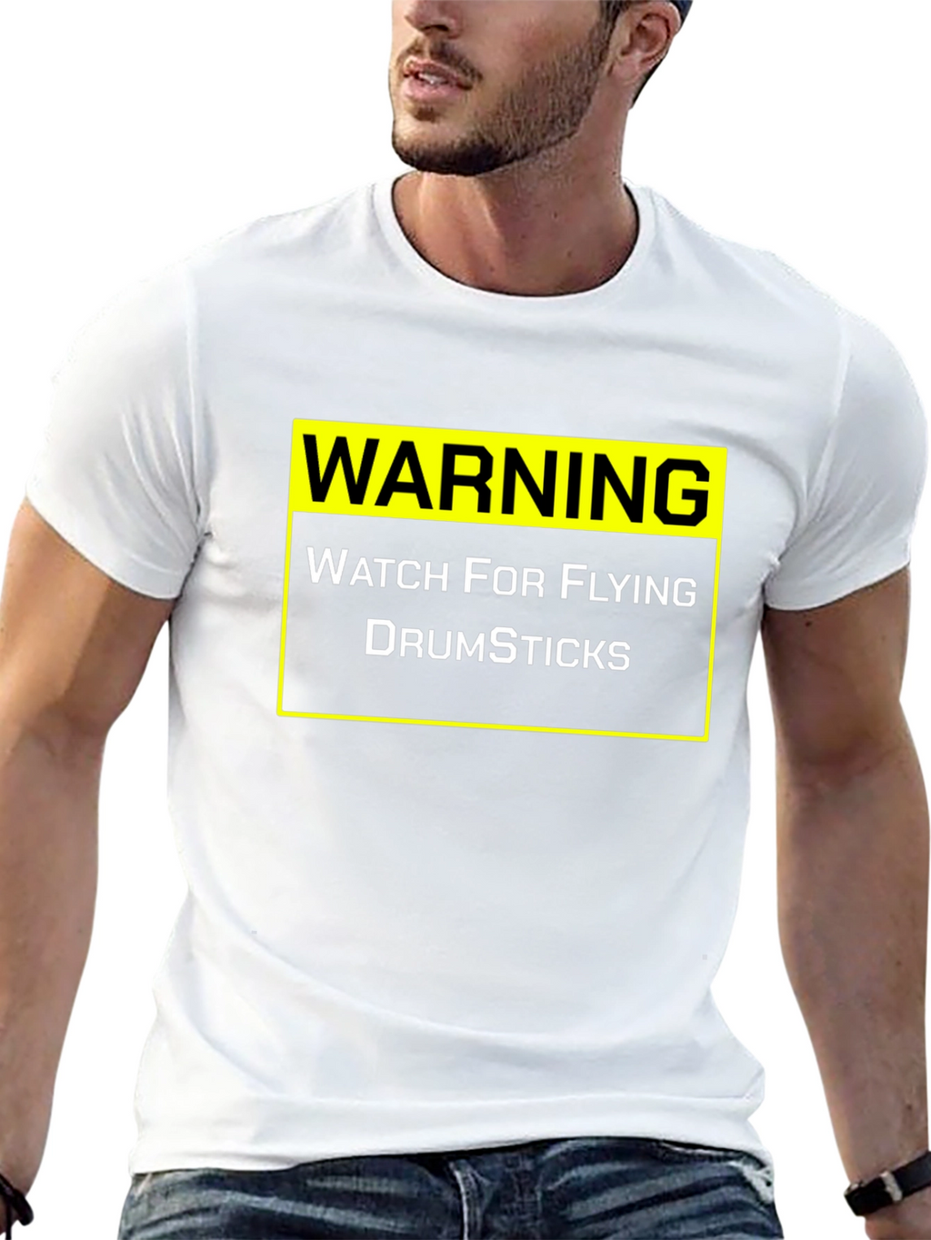 Warning Flying Drumsticks T-Shirt