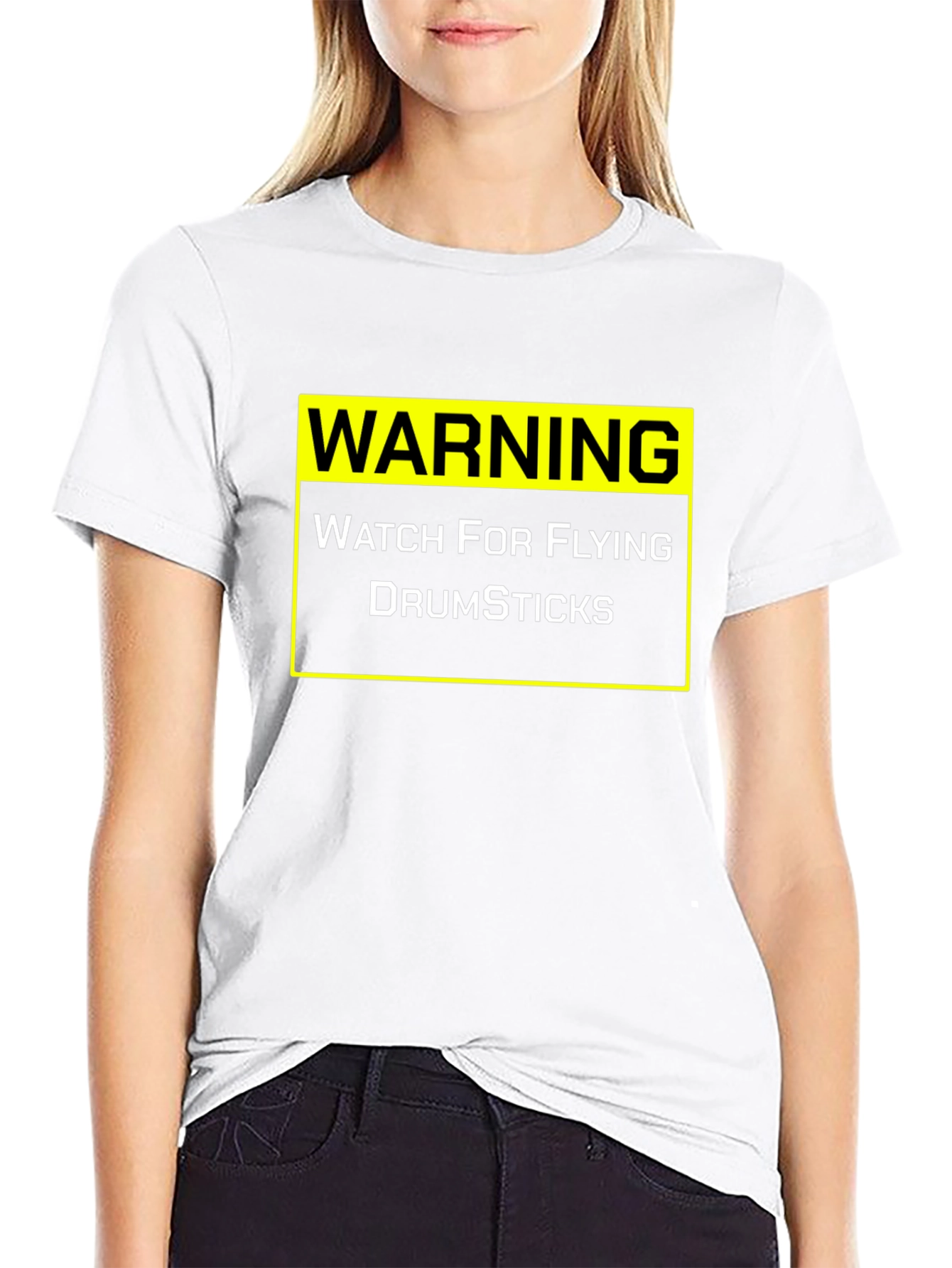 Warning Flying Drumsticks T-Shirt