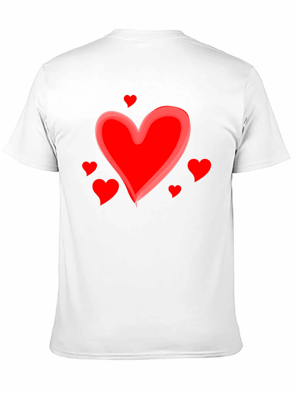 Heart Valentines Day Graphic Black T-Shirt