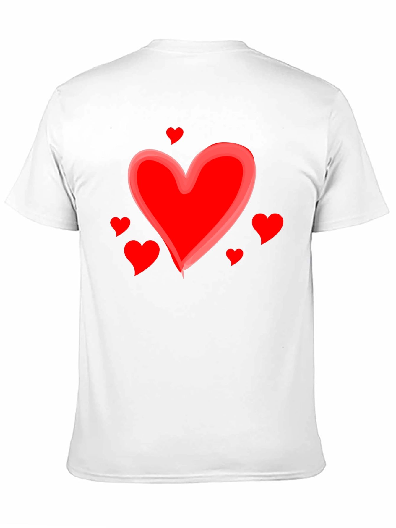 Heart Valentines Day Graphic Black T-Shirt