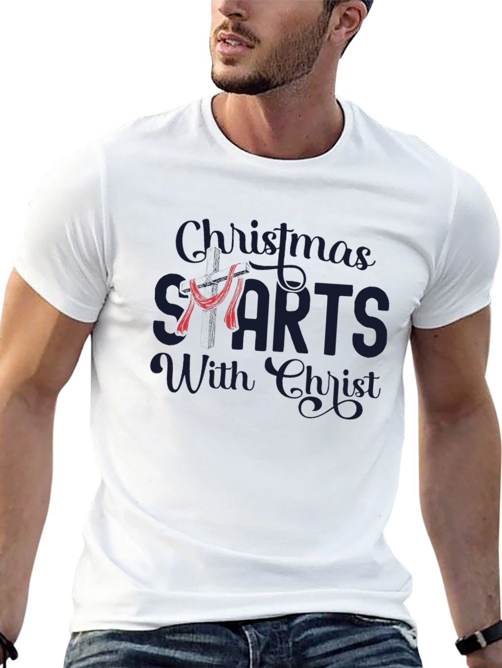 Christmas Starts with Christ Graphic T-Shirt