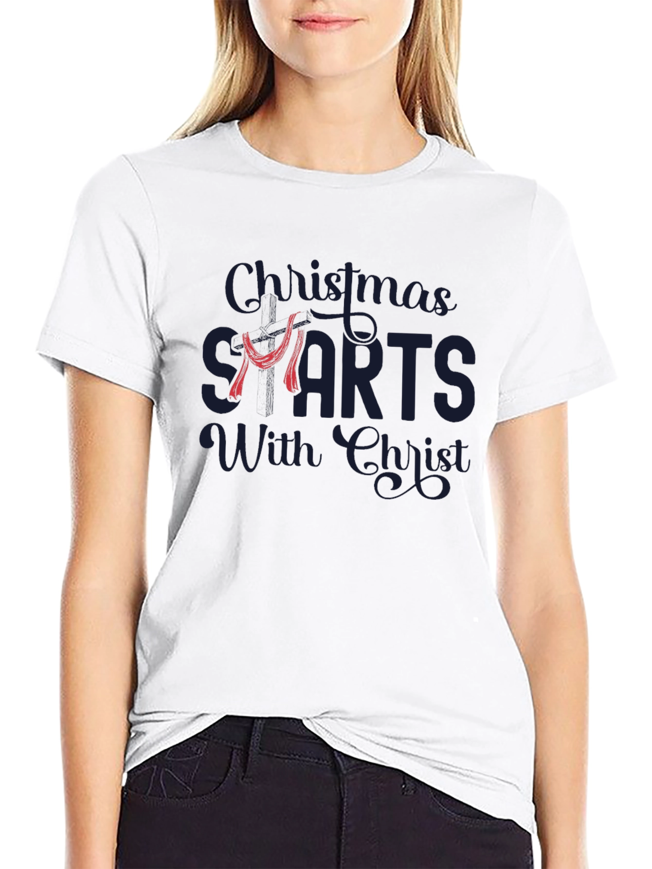 Christmas Starts with Christ Graphic T-Shirt