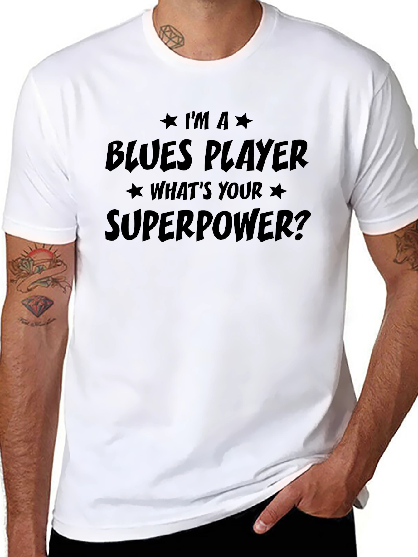 Blues Player Superpower T-Shirt - Musician Tee