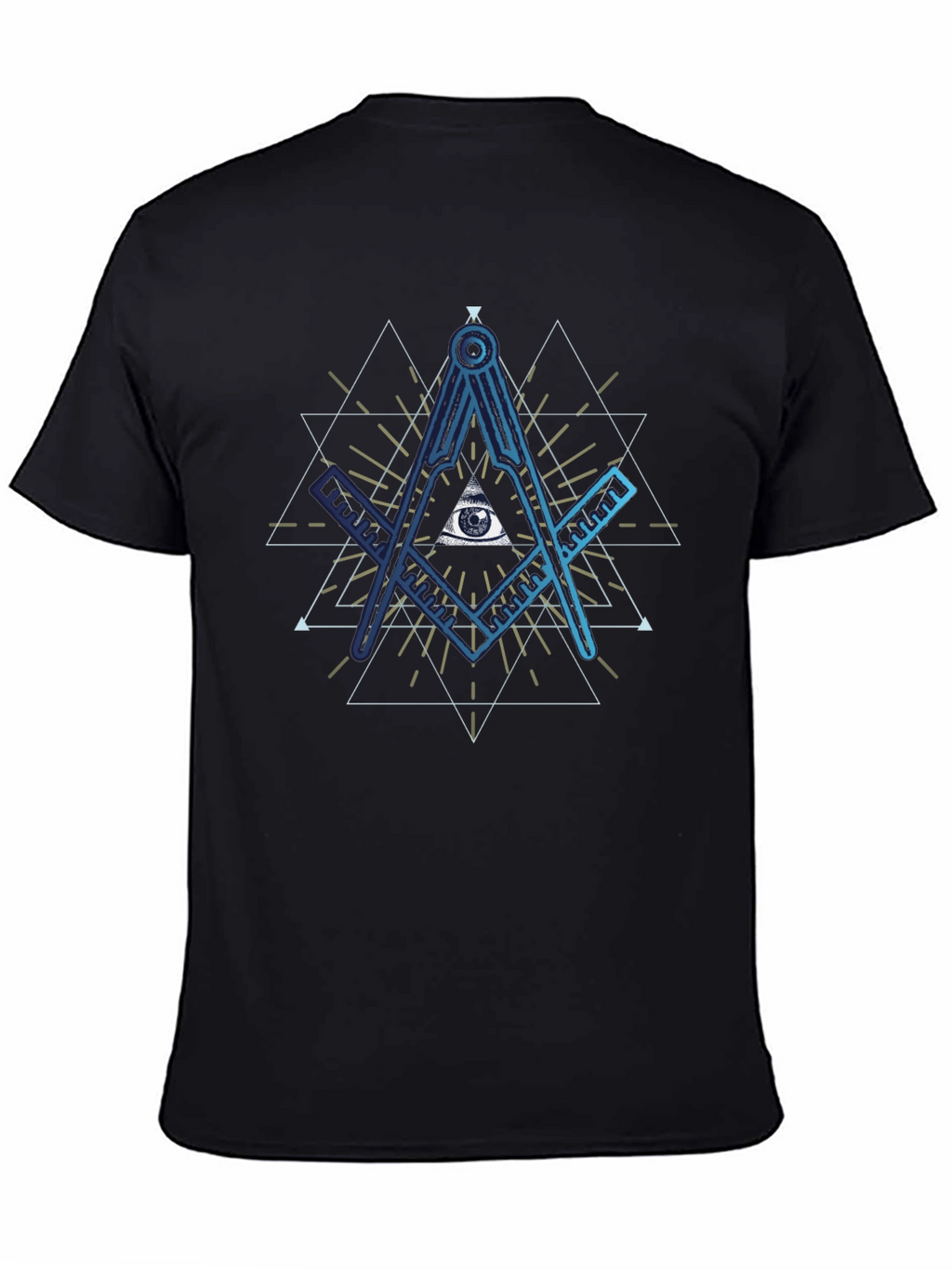 All Seeing Eye T-Shirt - Masonic Compass Design