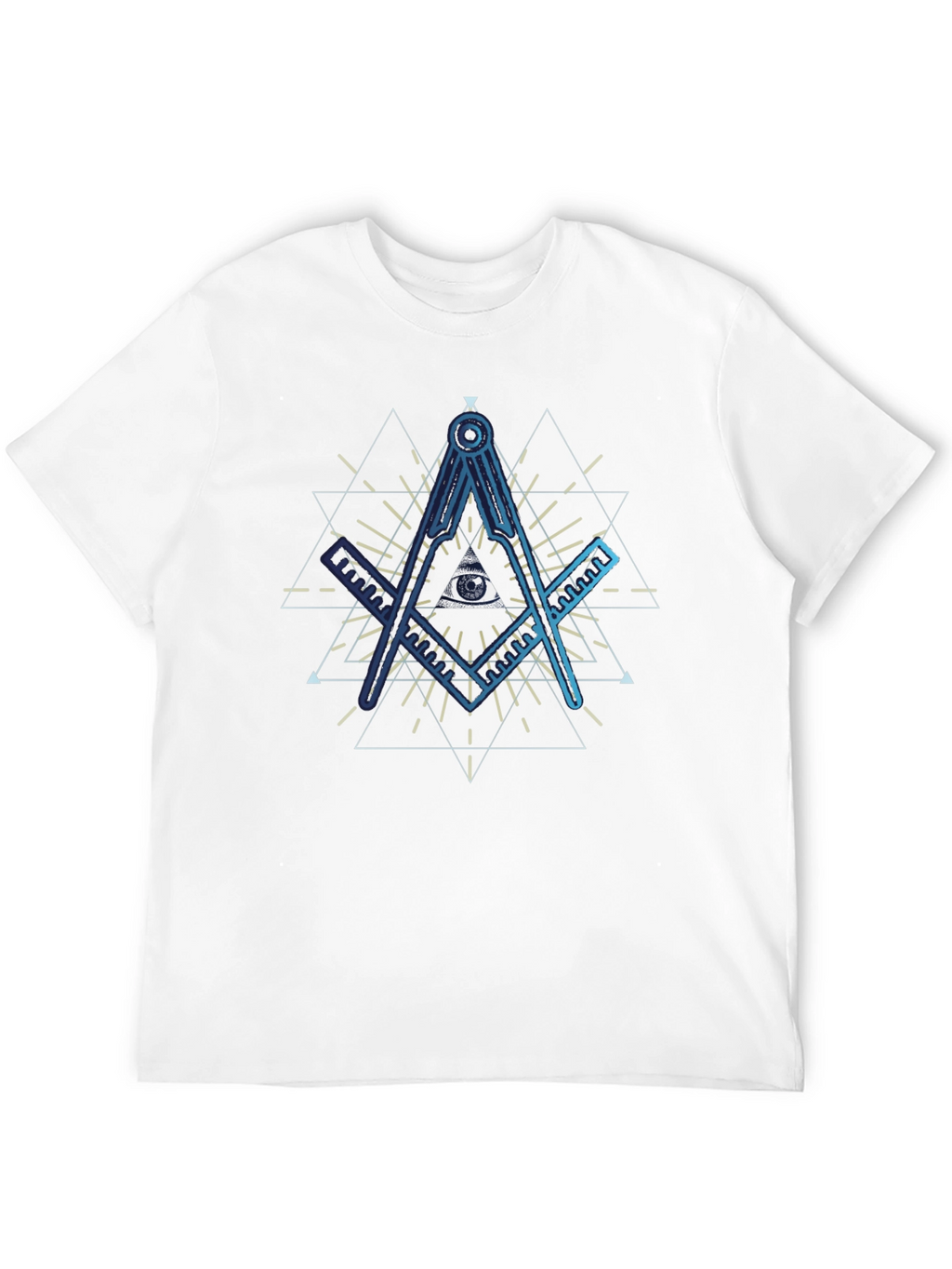All Seeing Eye T-Shirt - Masonic Compass Design