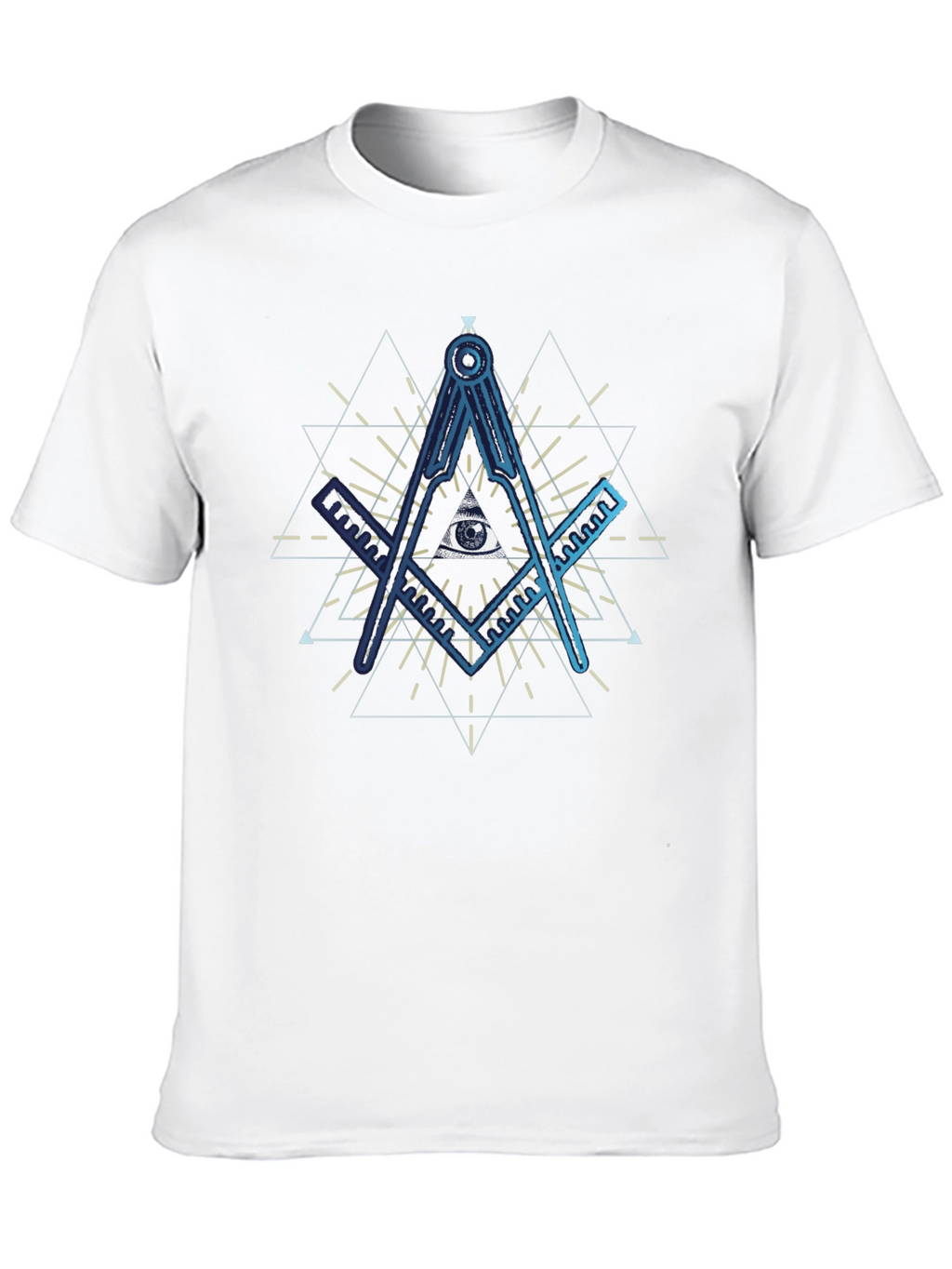 All Seeing Eye T-Shirt - Masonic Compass Design