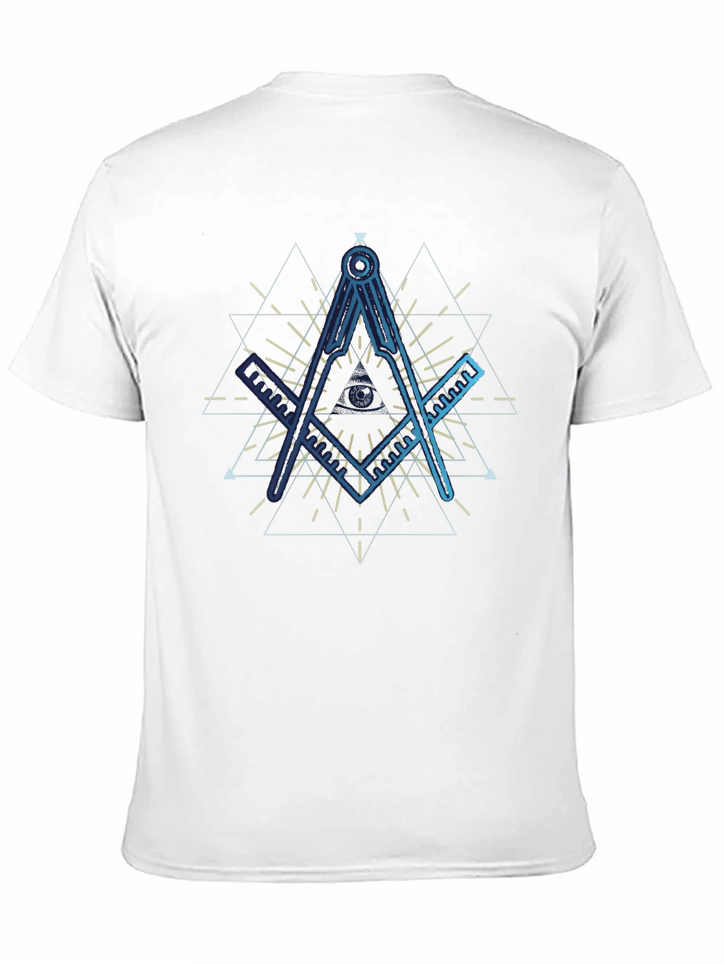 All Seeing Eye T-Shirt - Masonic Compass Design