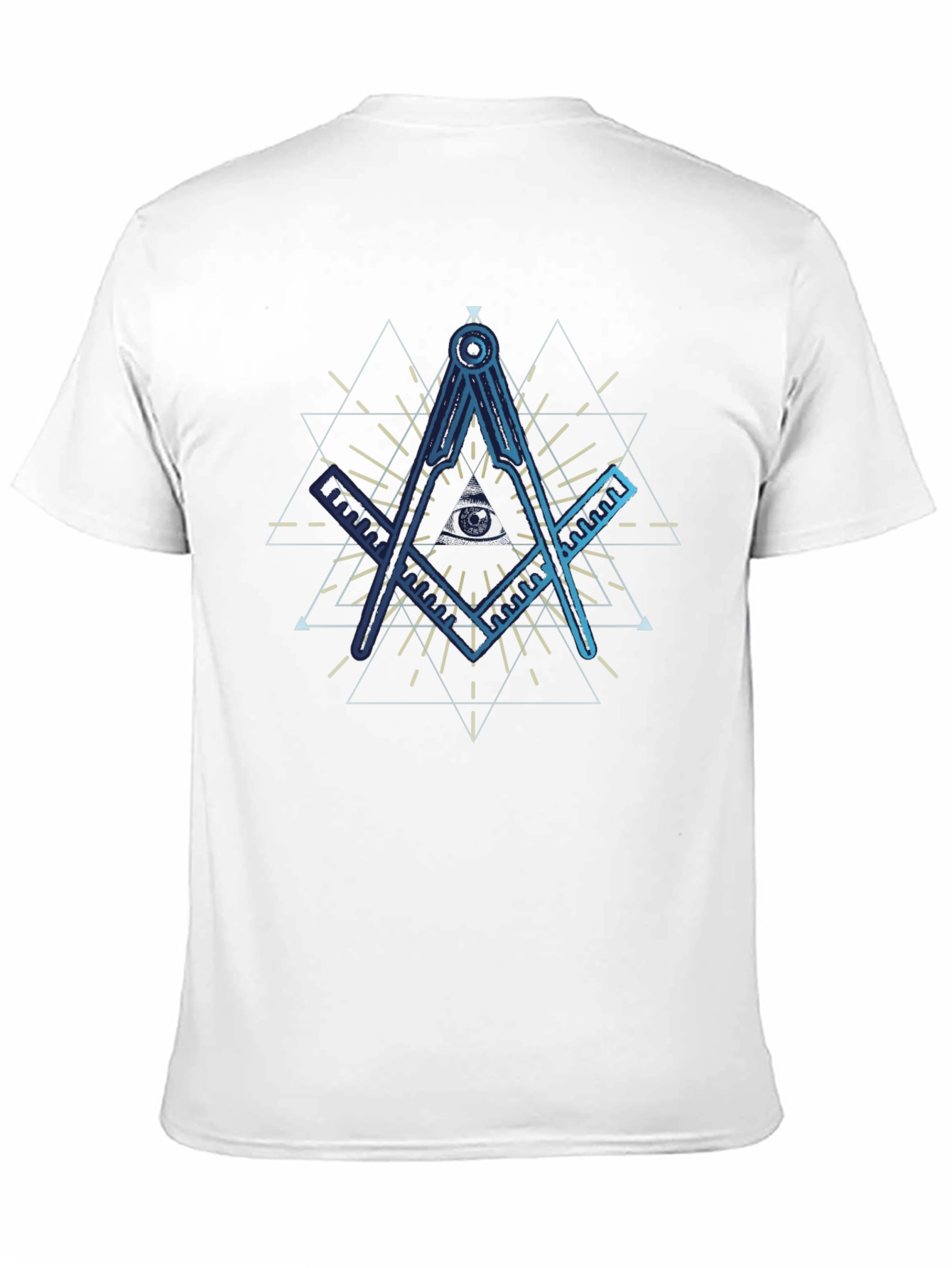 All Seeing Eye T-Shirt - Masonic Compass Design