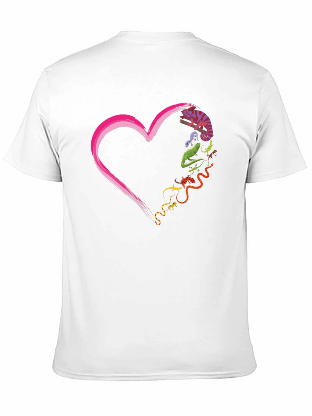 Reptile Love Graphic T-Shirt - Unique Animal Heart Tee
