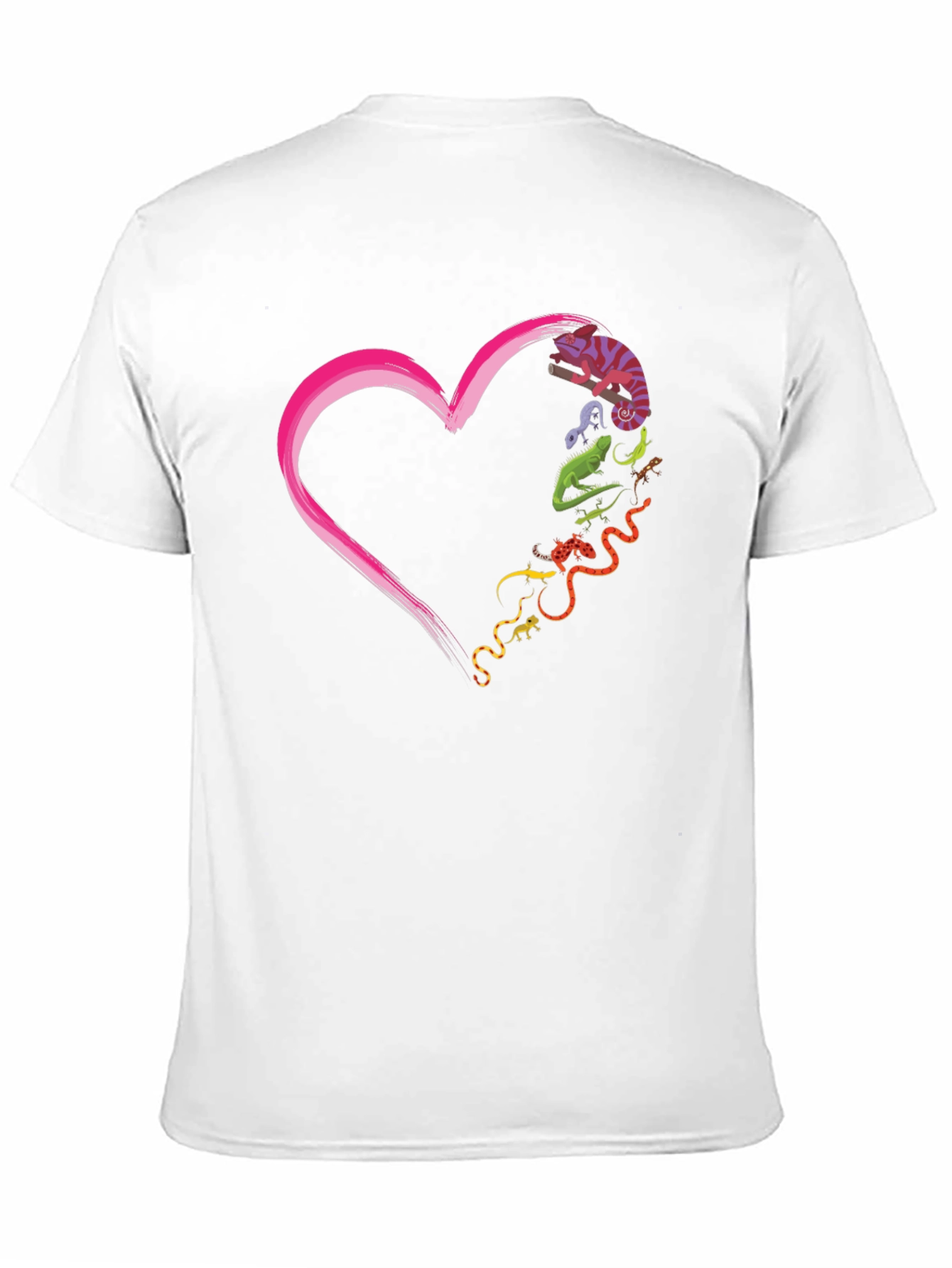 Reptile Love Graphic T-Shirt - Unique Animal Heart Tee
