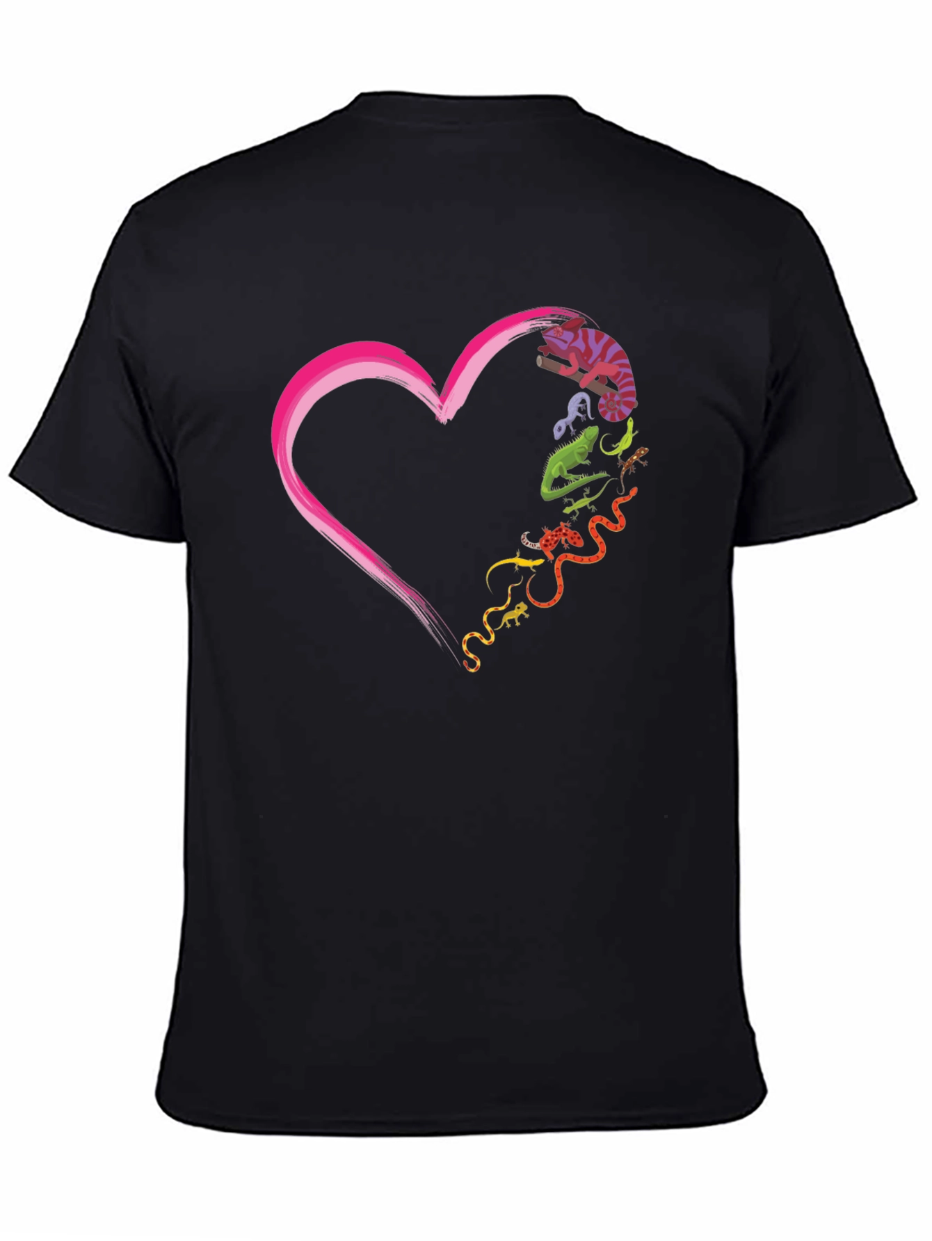 Reptile Love Graphic T-Shirt - Unique Animal Heart Tee