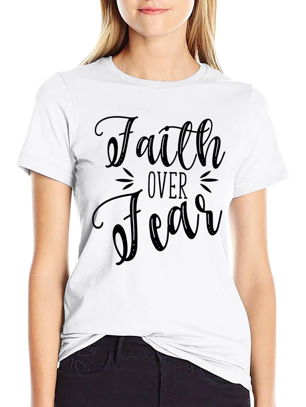 Faith Over Fear Black T-Shirt
