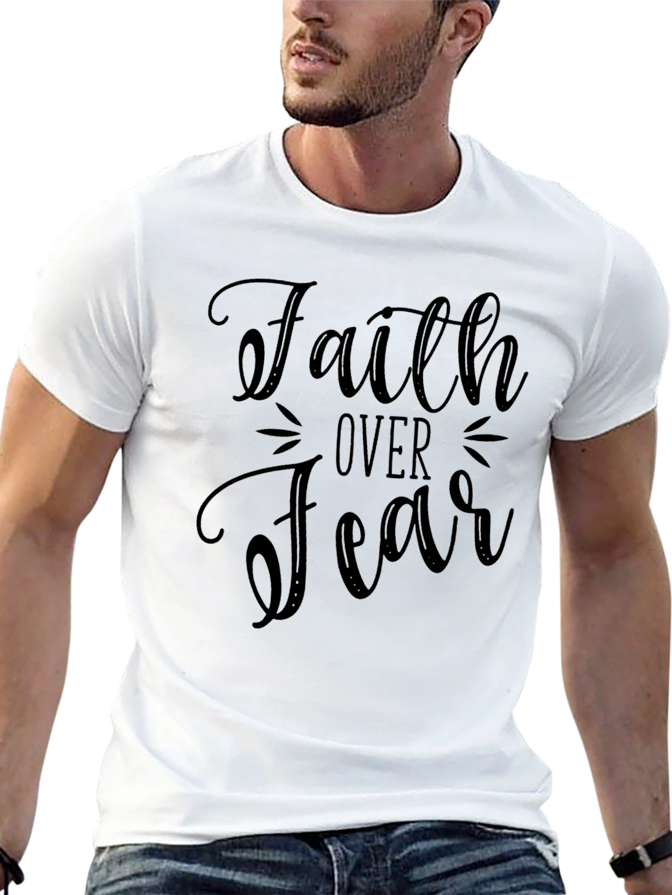 Faith Over Fear Black T-Shirt