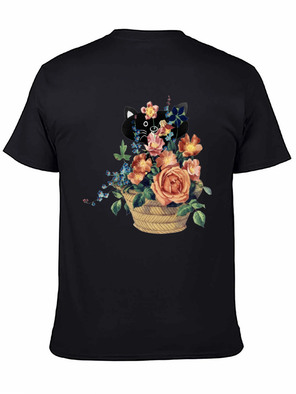 Floral Cat Tee - Unique Graphic Print