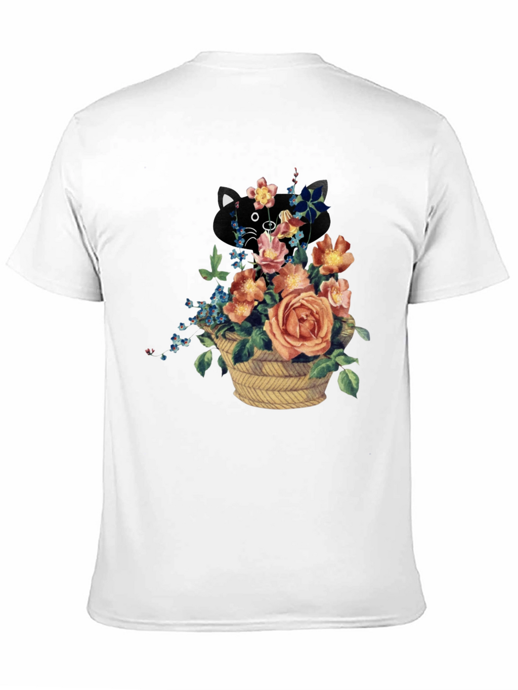 Floral Cat Tee - Unique Graphic Print