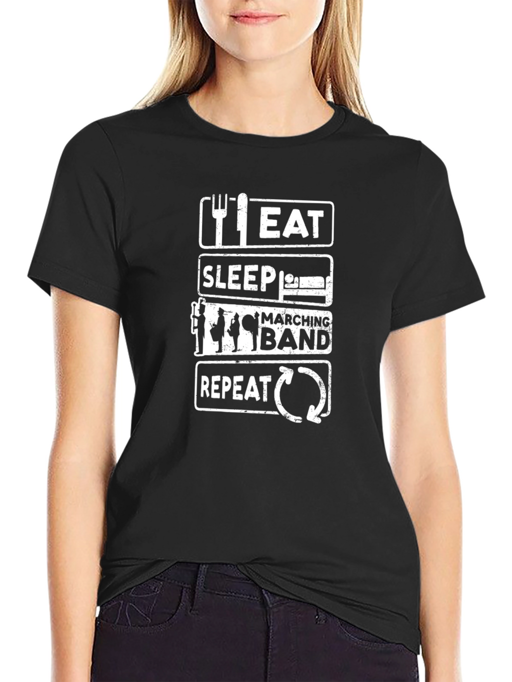 Eat Sleep Marching Band Repeat T-Shirt