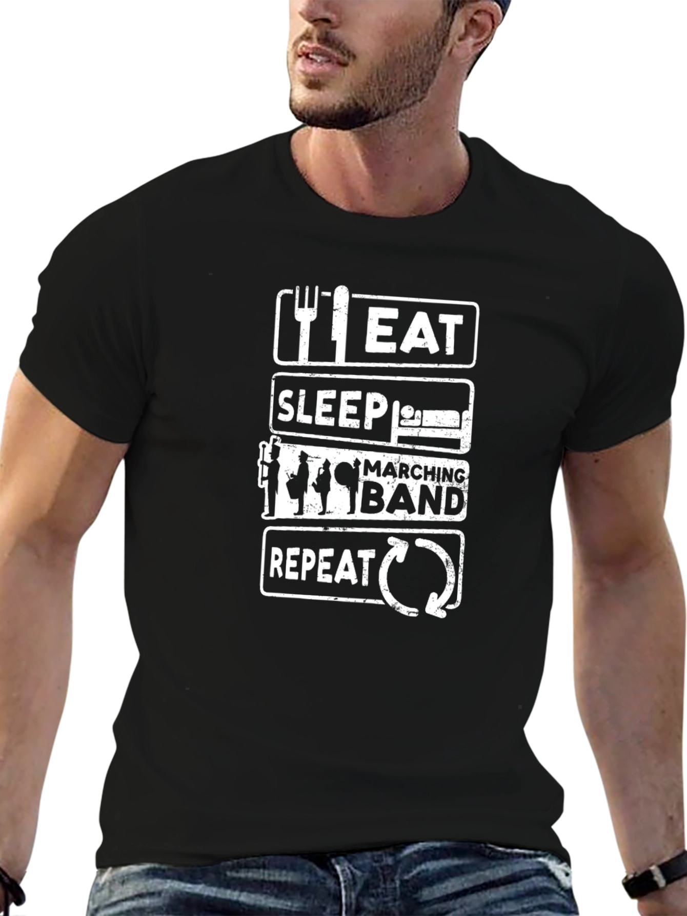 Eat Sleep Marching Band Repeat T-Shirt
