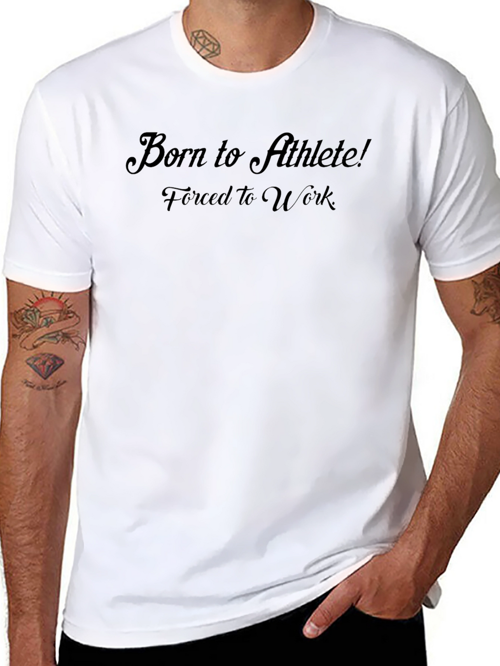 Born to Athlete T-Shirt - Funny Slogan Tee