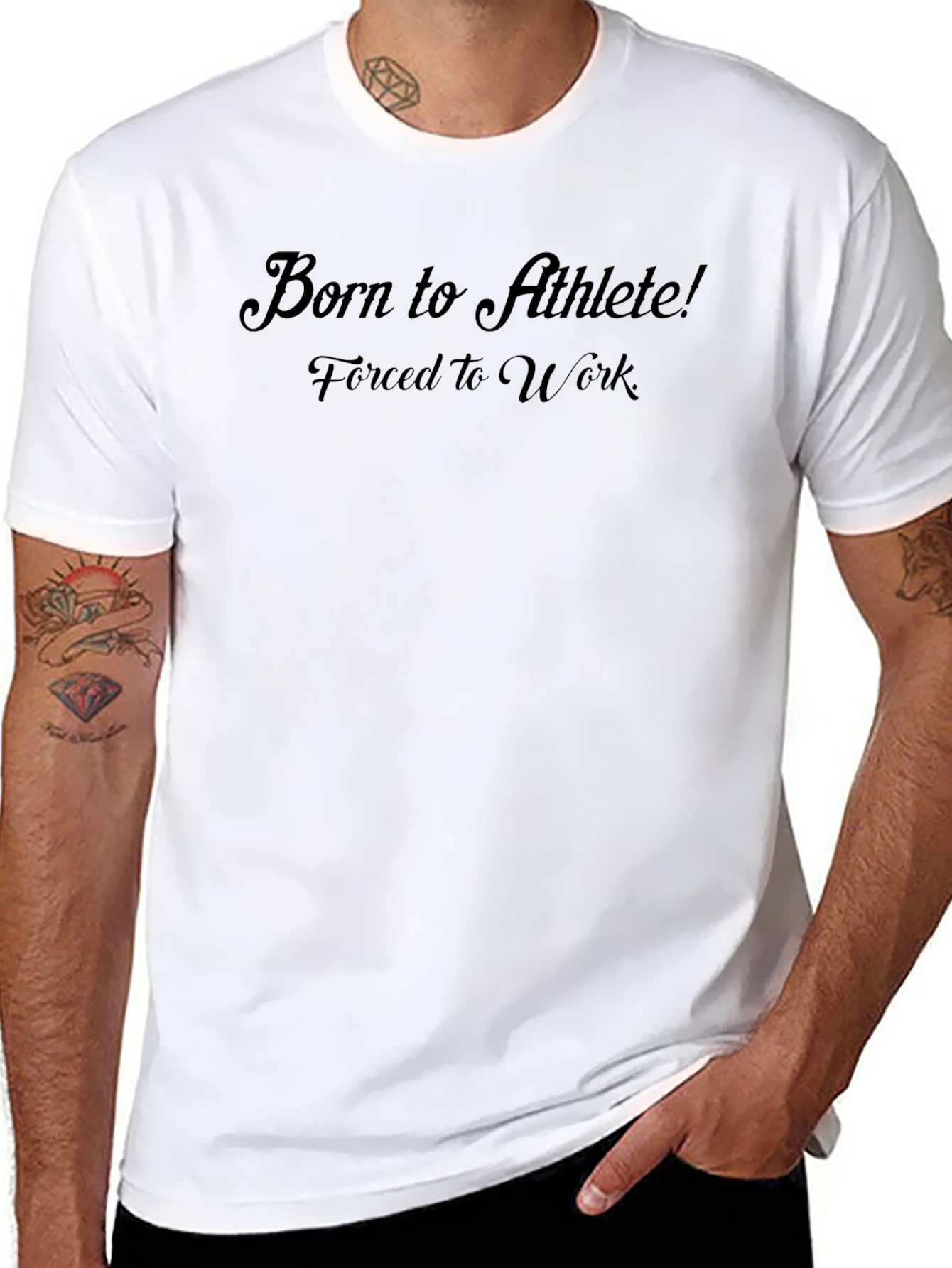 Born to Athlete T-Shirt - Funny Slogan Tee