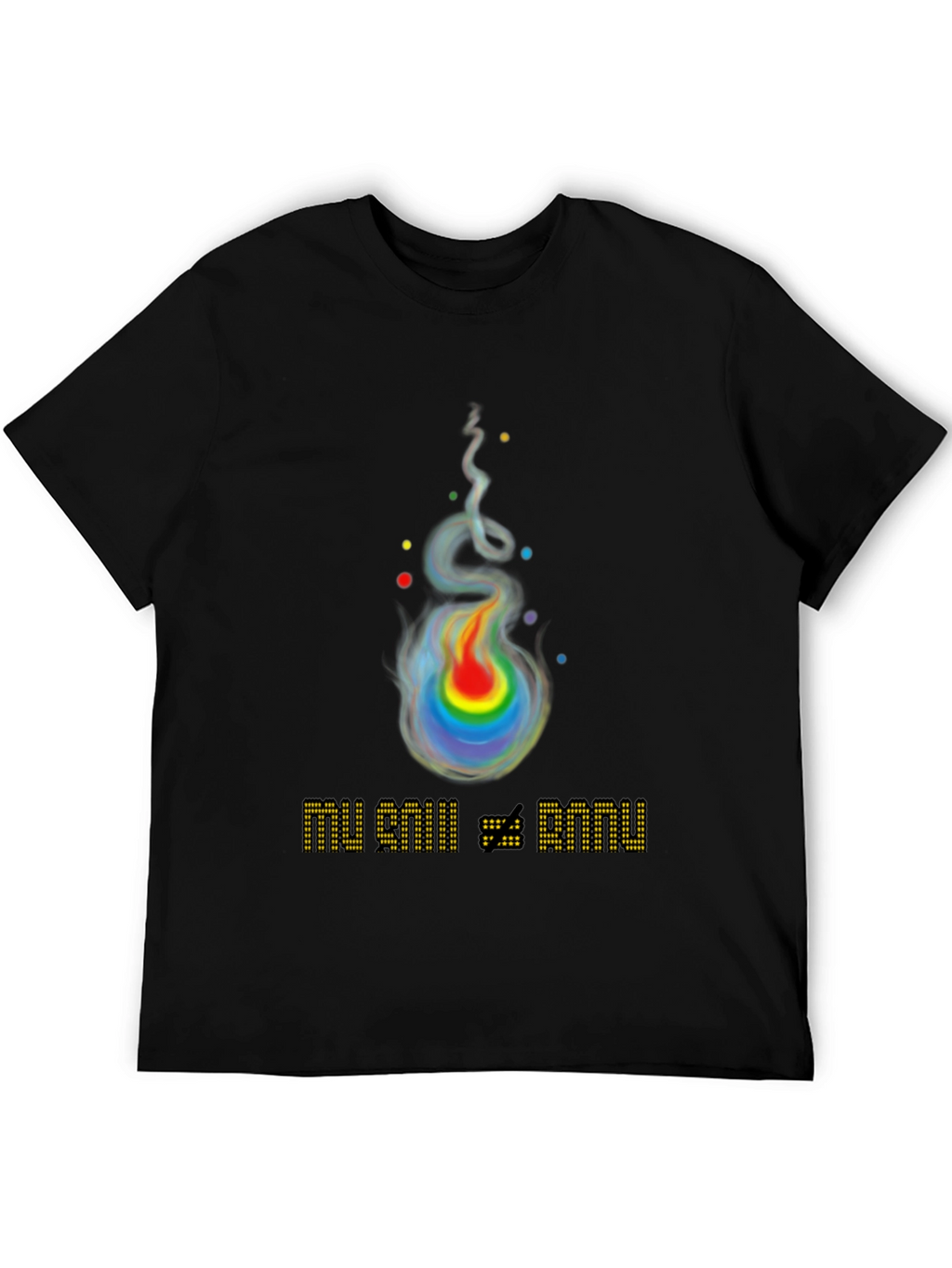 Rainbow Flame Graphic T-Shirt