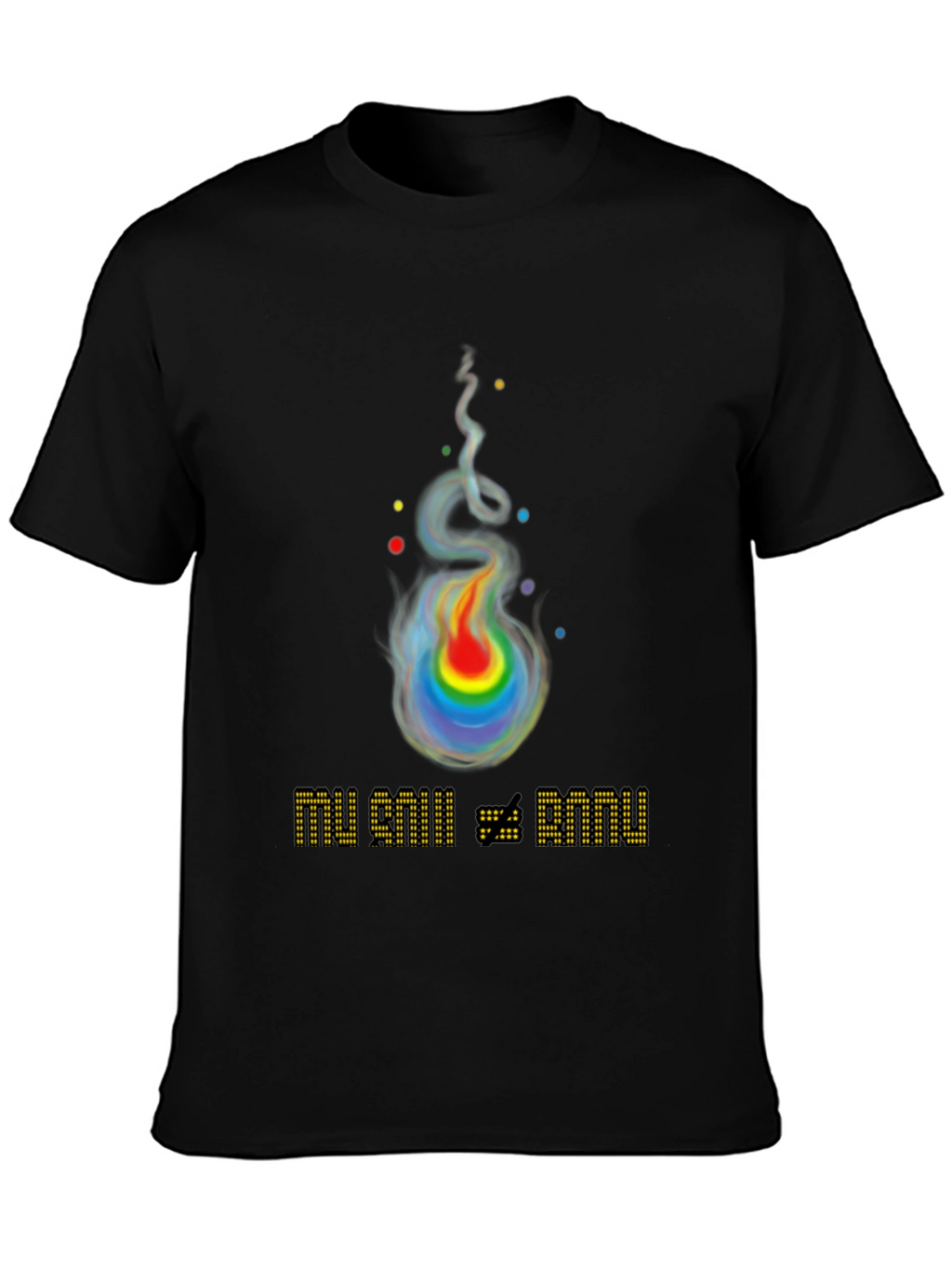 Rainbow Flame Graphic T-Shirt