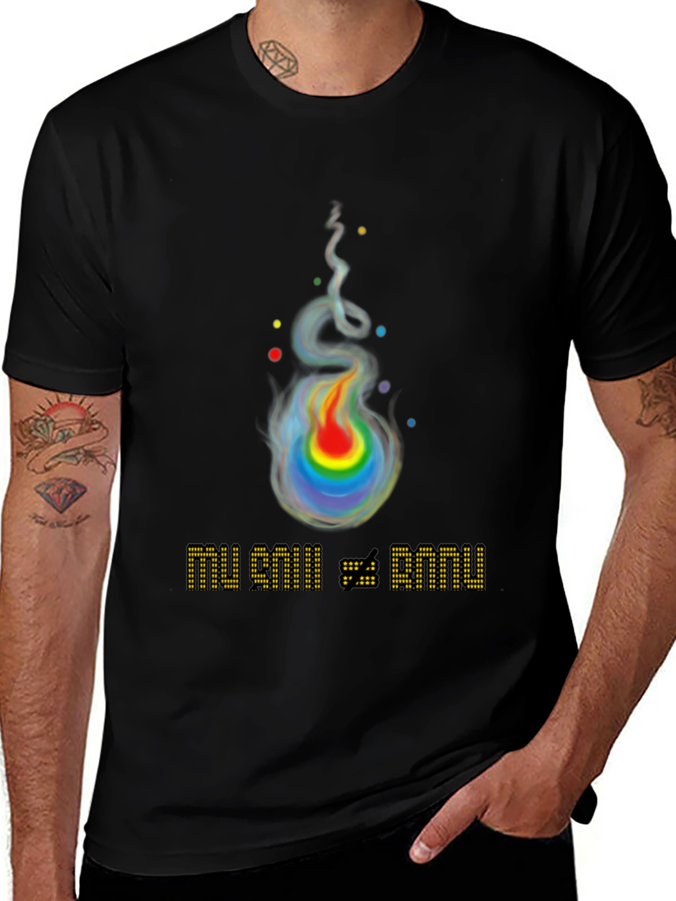 Rainbow Flame Graphic T-Shirt