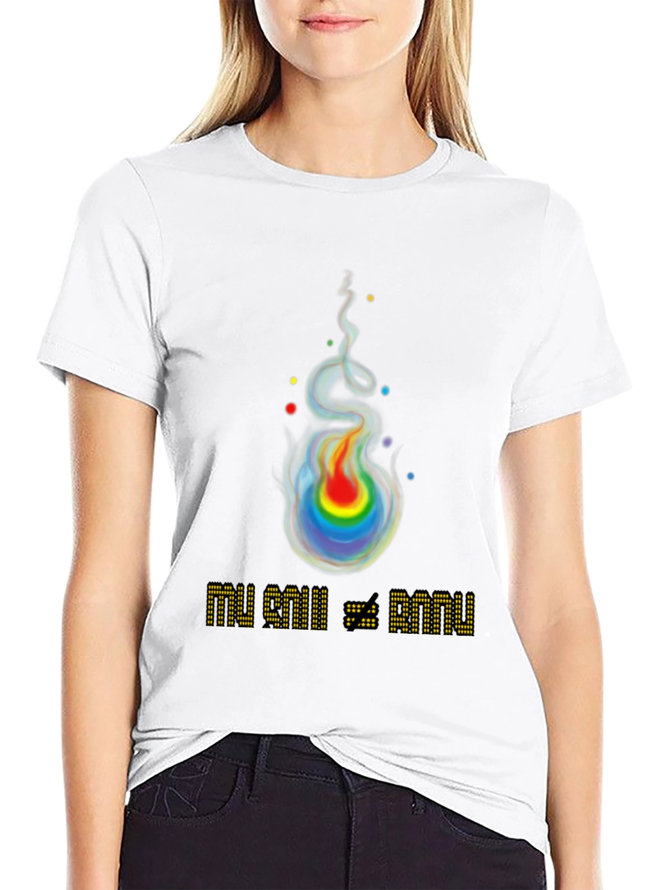 Rainbow Flame Graphic T-Shirt