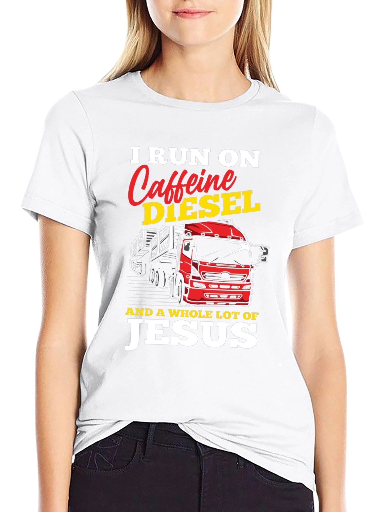 I Run on Caffeine Diesel and Jesus T-Shirt