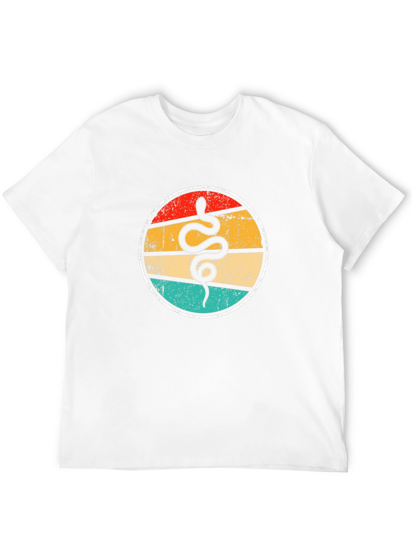 Retro Snake Graphic T-Shirt - Black Crew Neck Tee