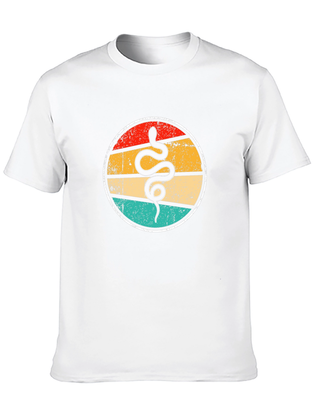 Retro Snake Graphic T-Shirt - Black Crew Neck Tee