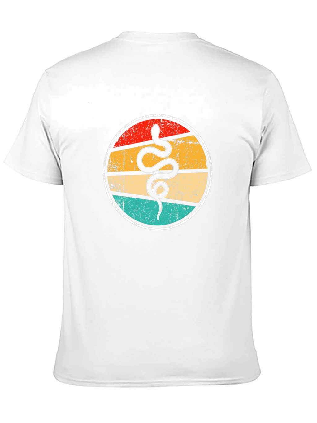 Retro Snake Graphic T-Shirt - Black Crew Neck Tee