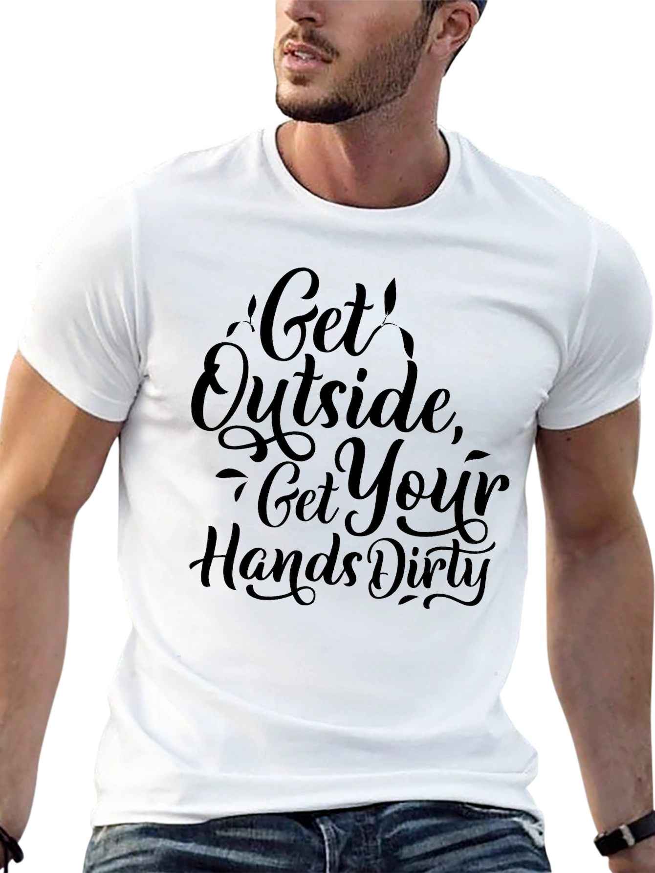 Get Outside Graphic Print Crew Neck Tee