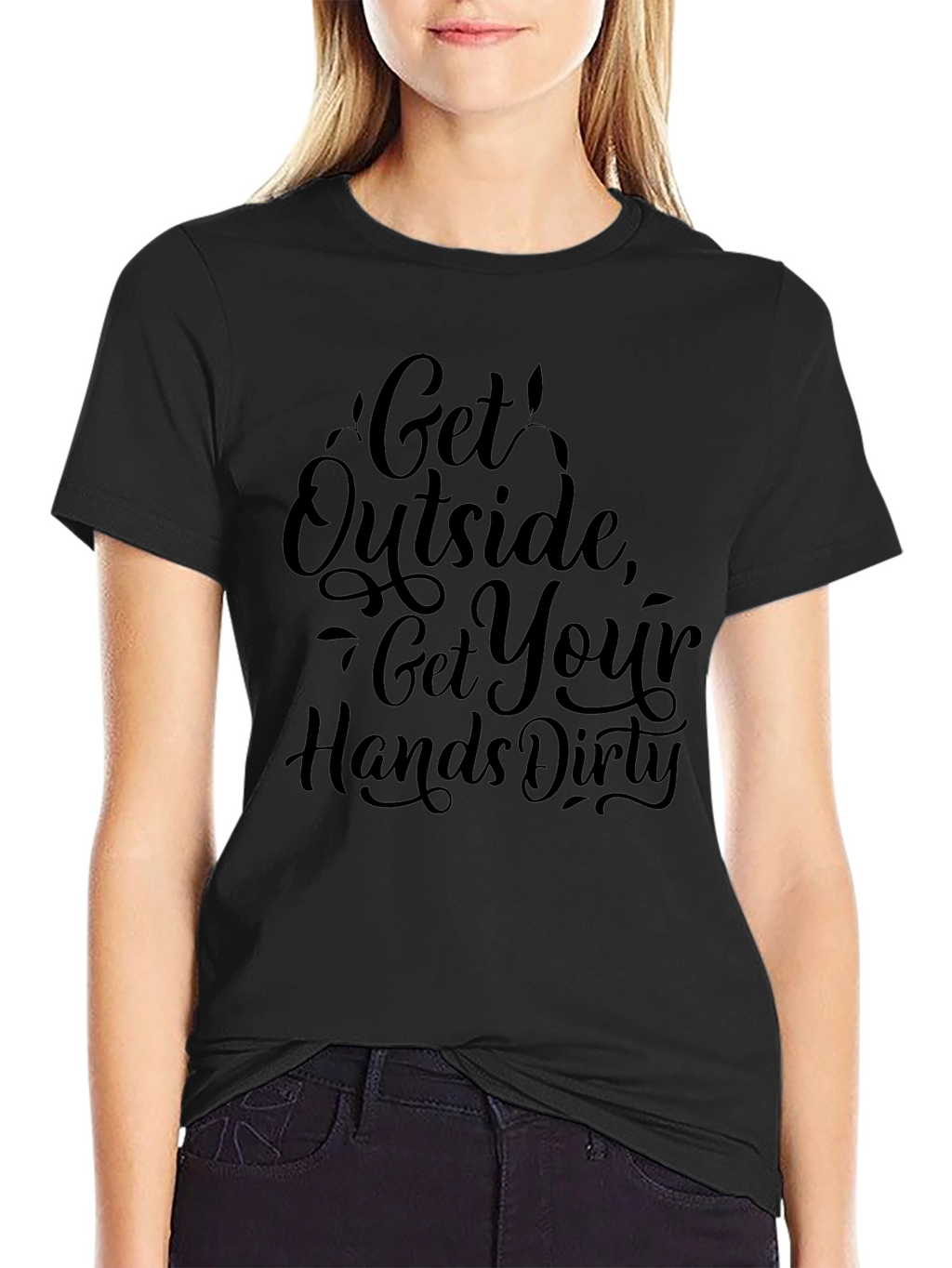 Get Outside Graphic Print Crew Neck Tee
