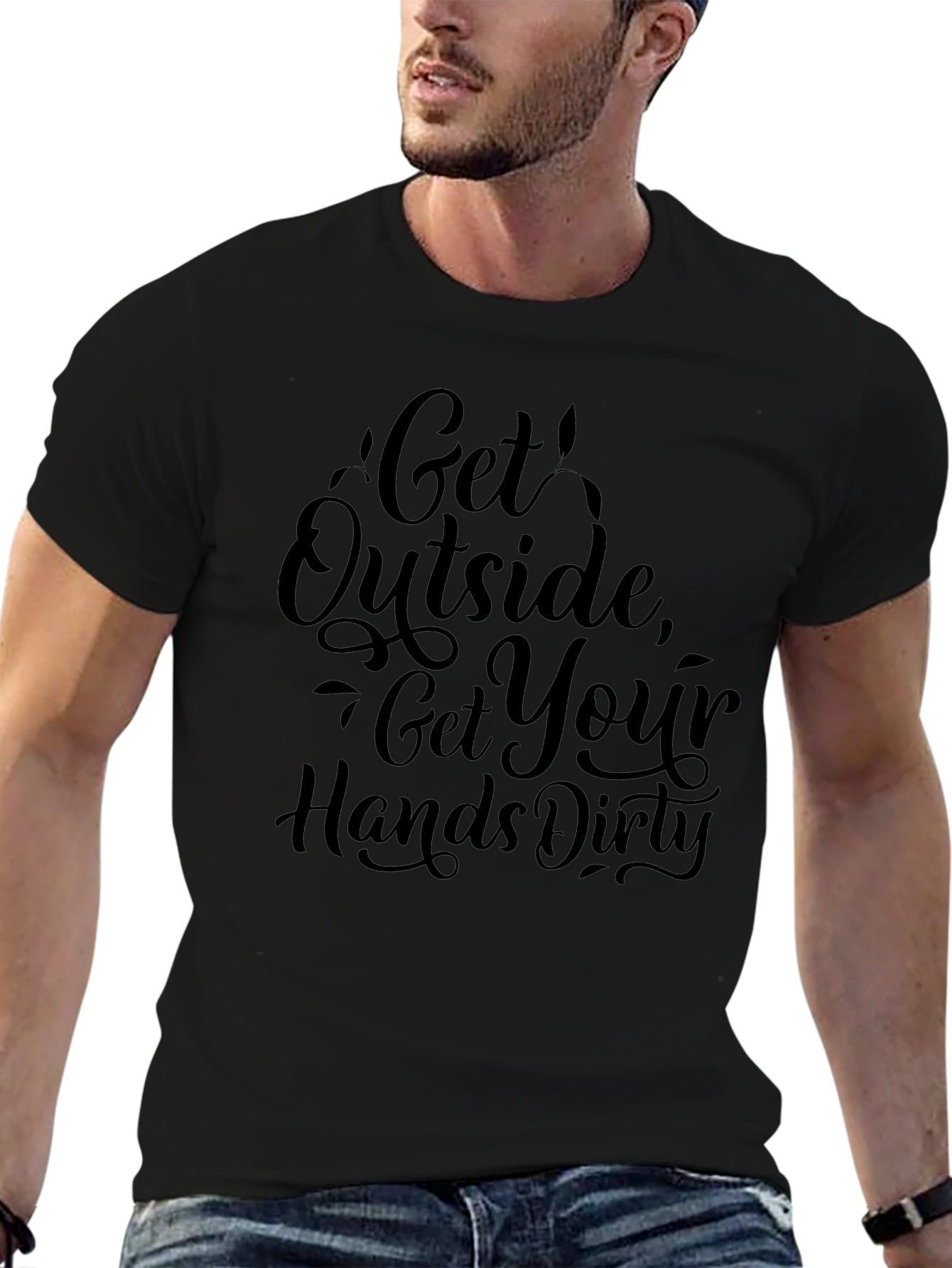 Get Outside Graphic Print Crew Neck Tee