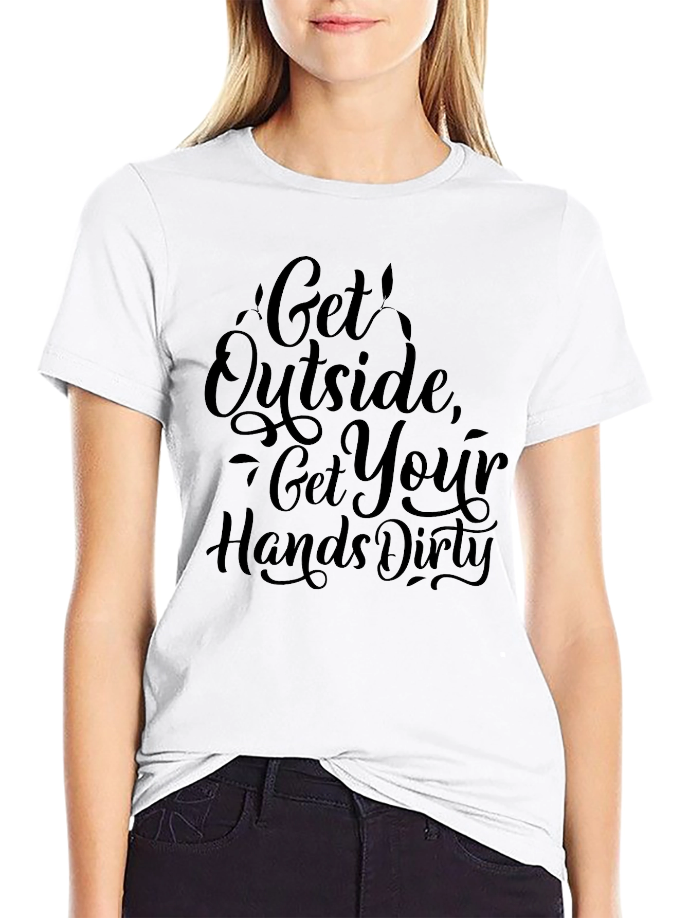 Get Outside Graphic Print Crew Neck Tee