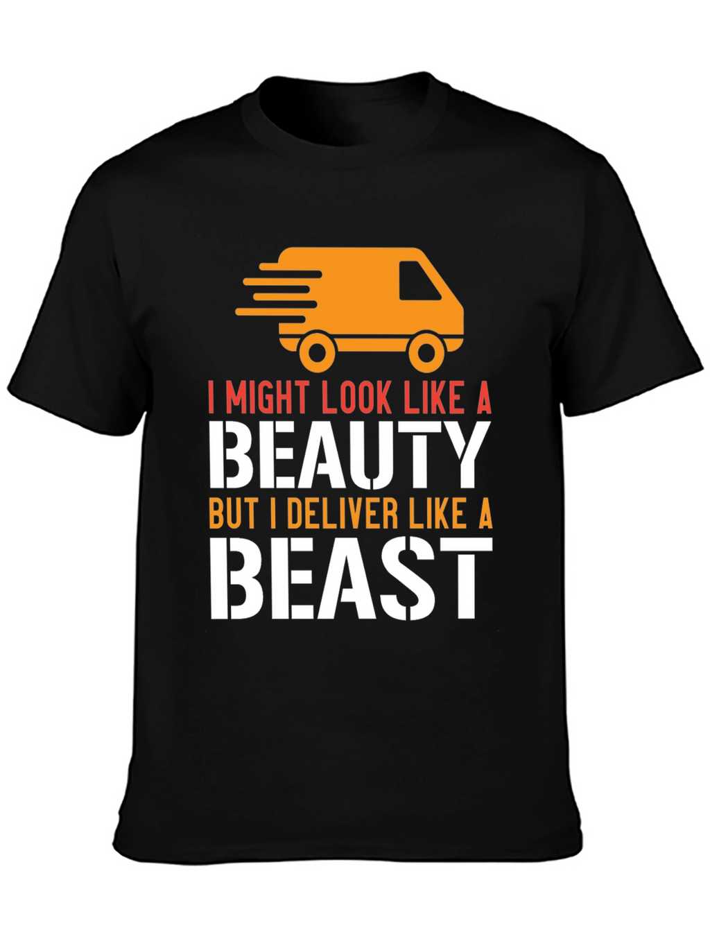 Beauty & Beast Delivery T-Shirt - Black Graphic Tee