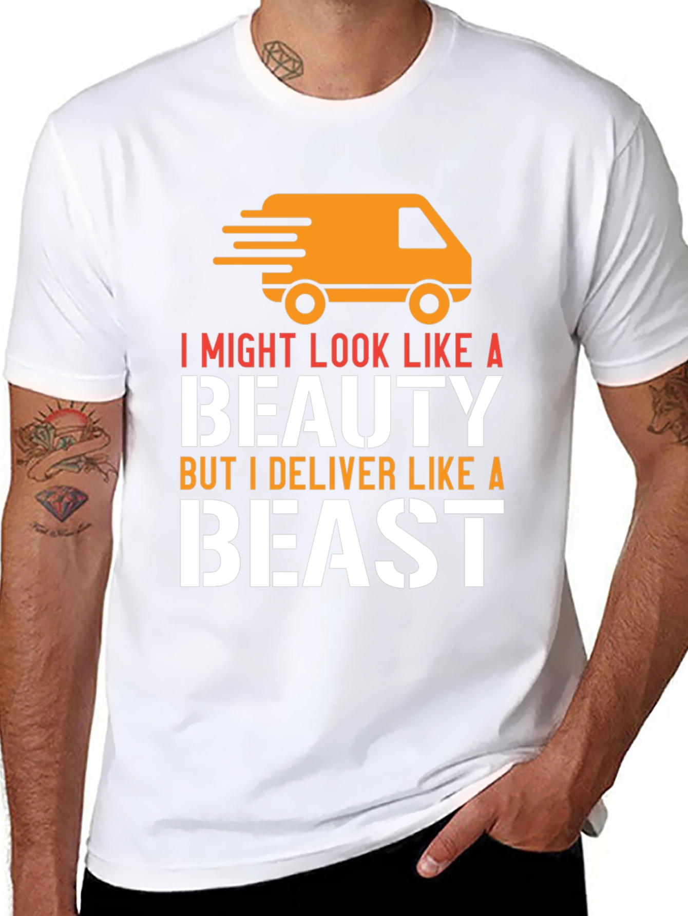 Beauty & Beast Delivery T-Shirt - Black Graphic Tee